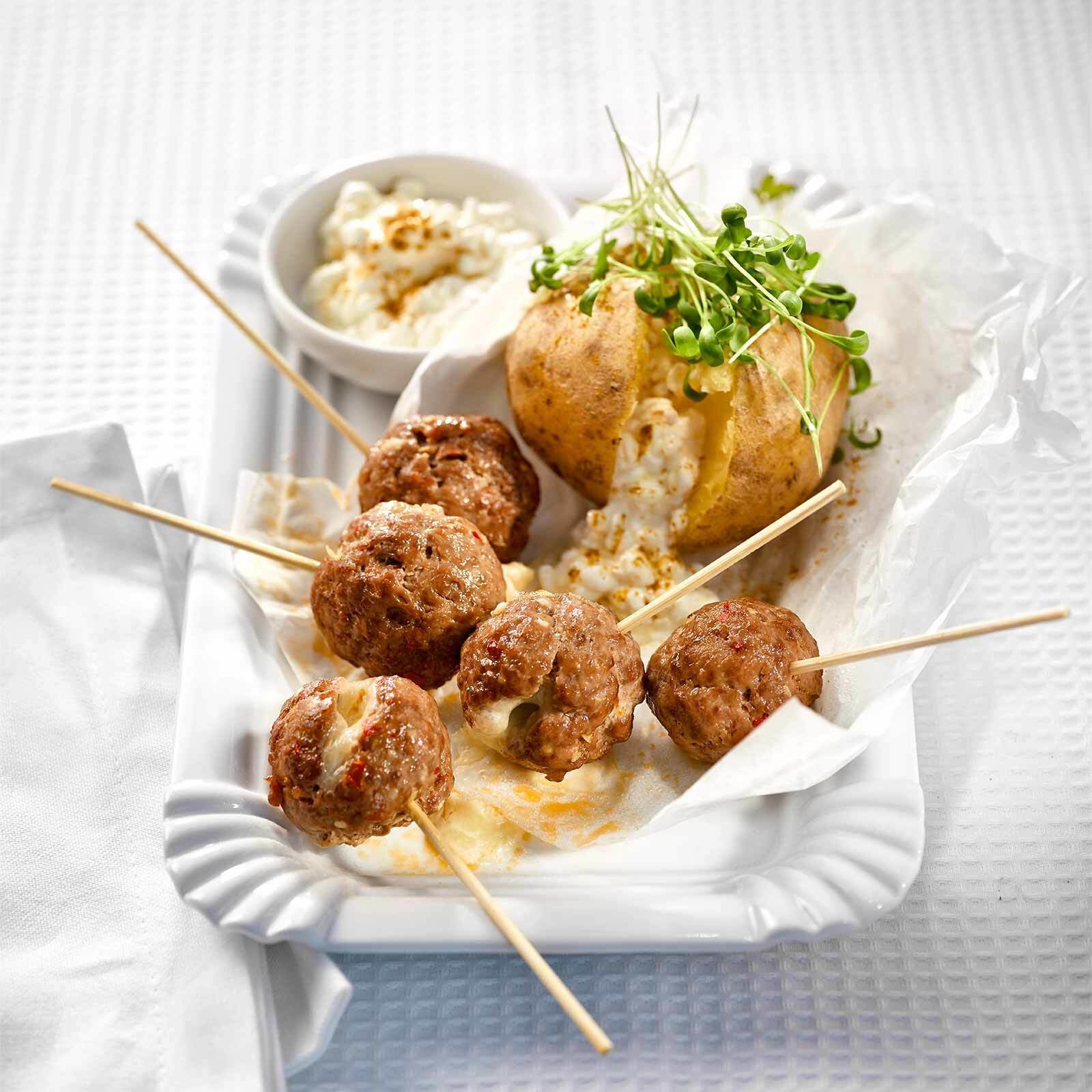 Hackfleisch-Lollies