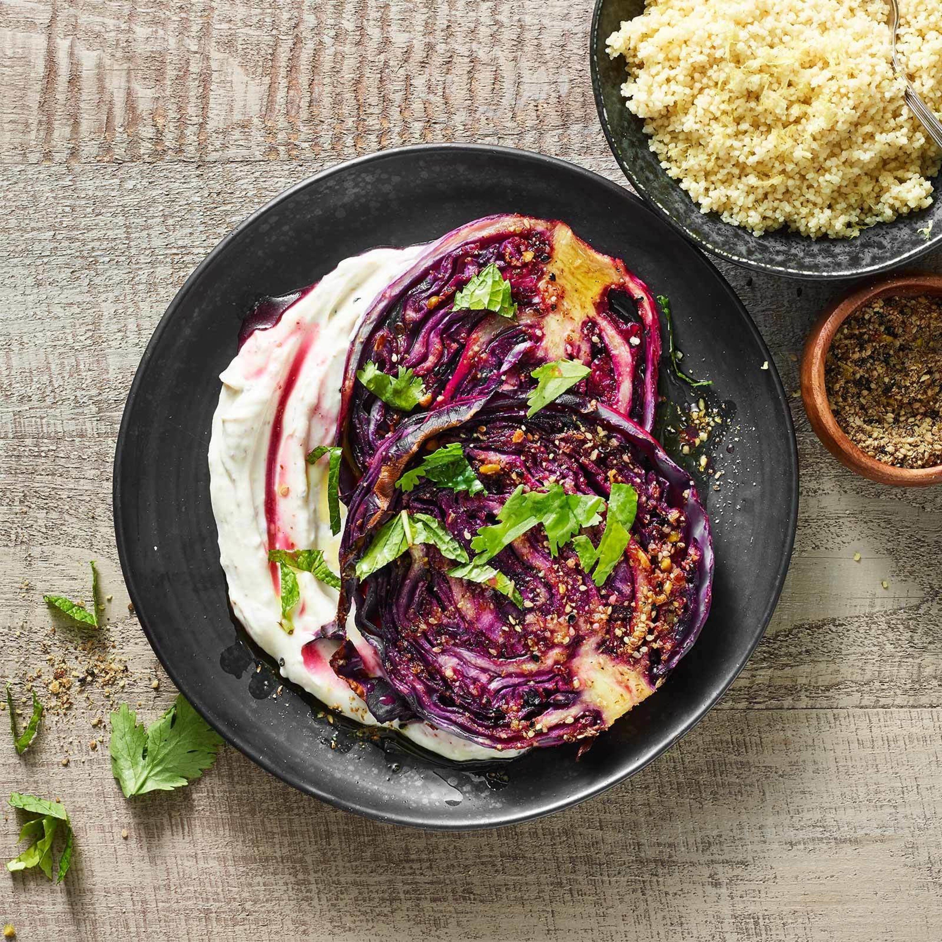 Vegane Rotkabis-Steaks