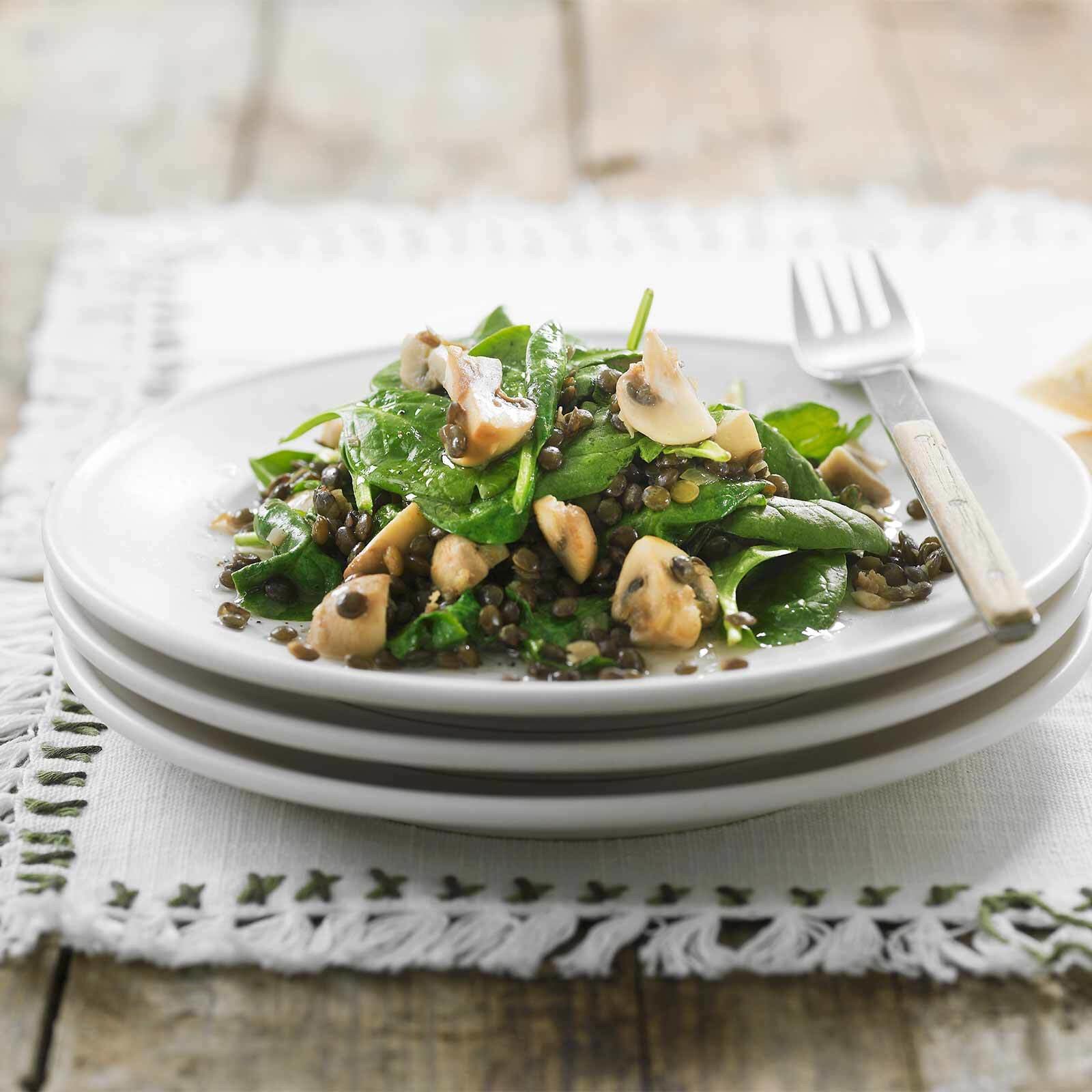 Lauwarmer Linsensalat