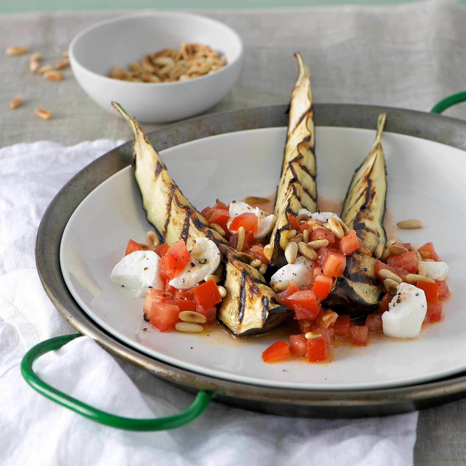 Aubergines et salsa