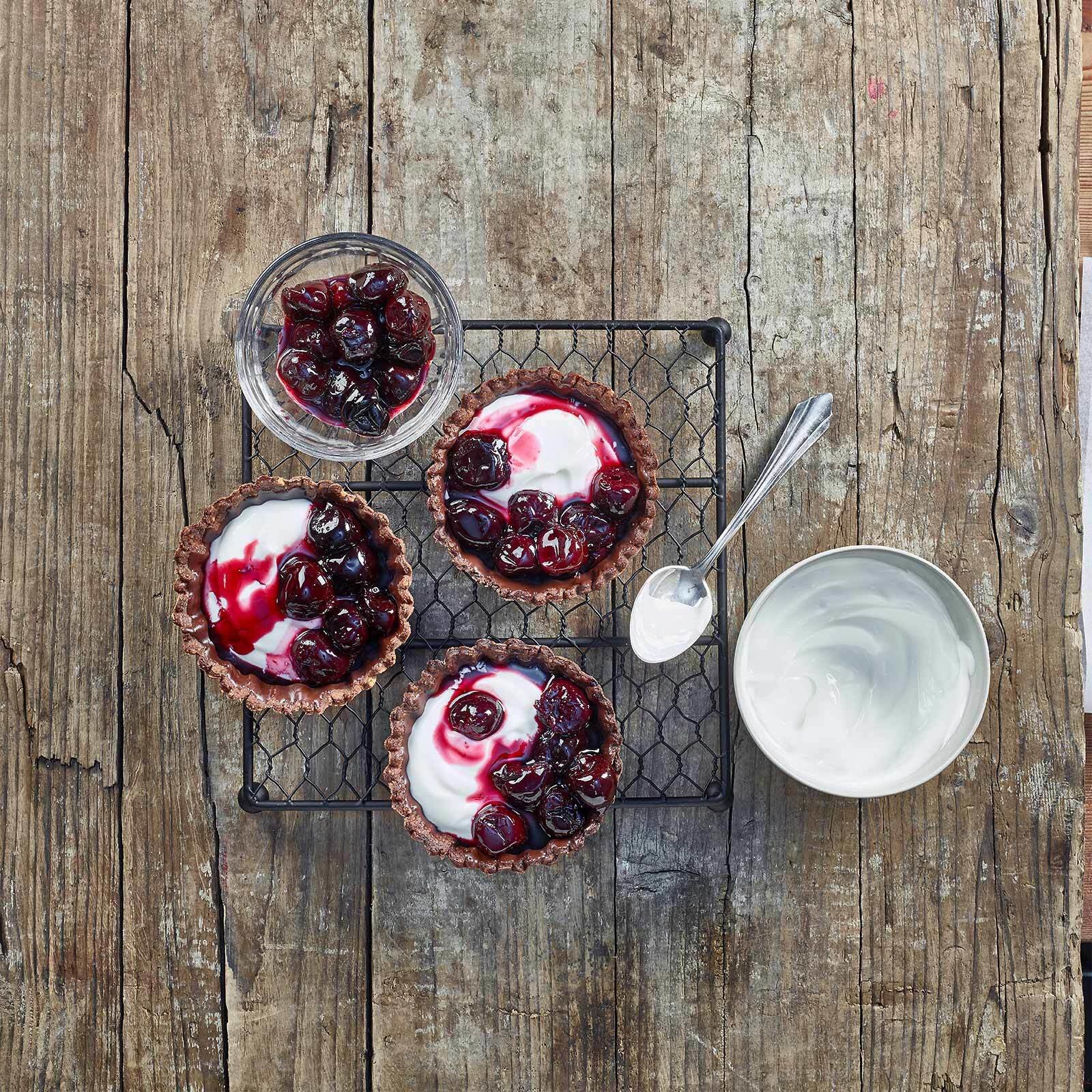 Tartelettes cerises-chocolat