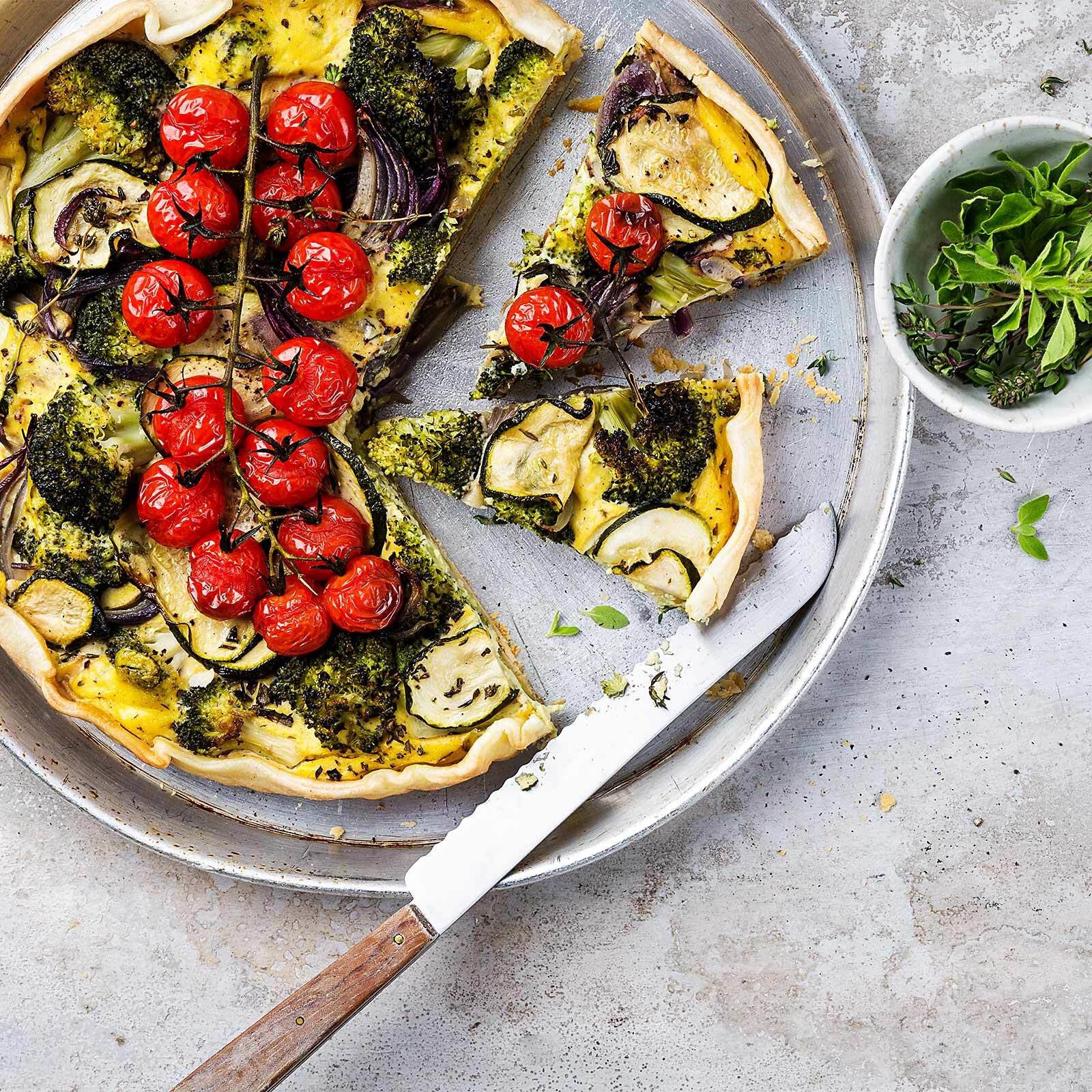 Quiche aux légumes végane