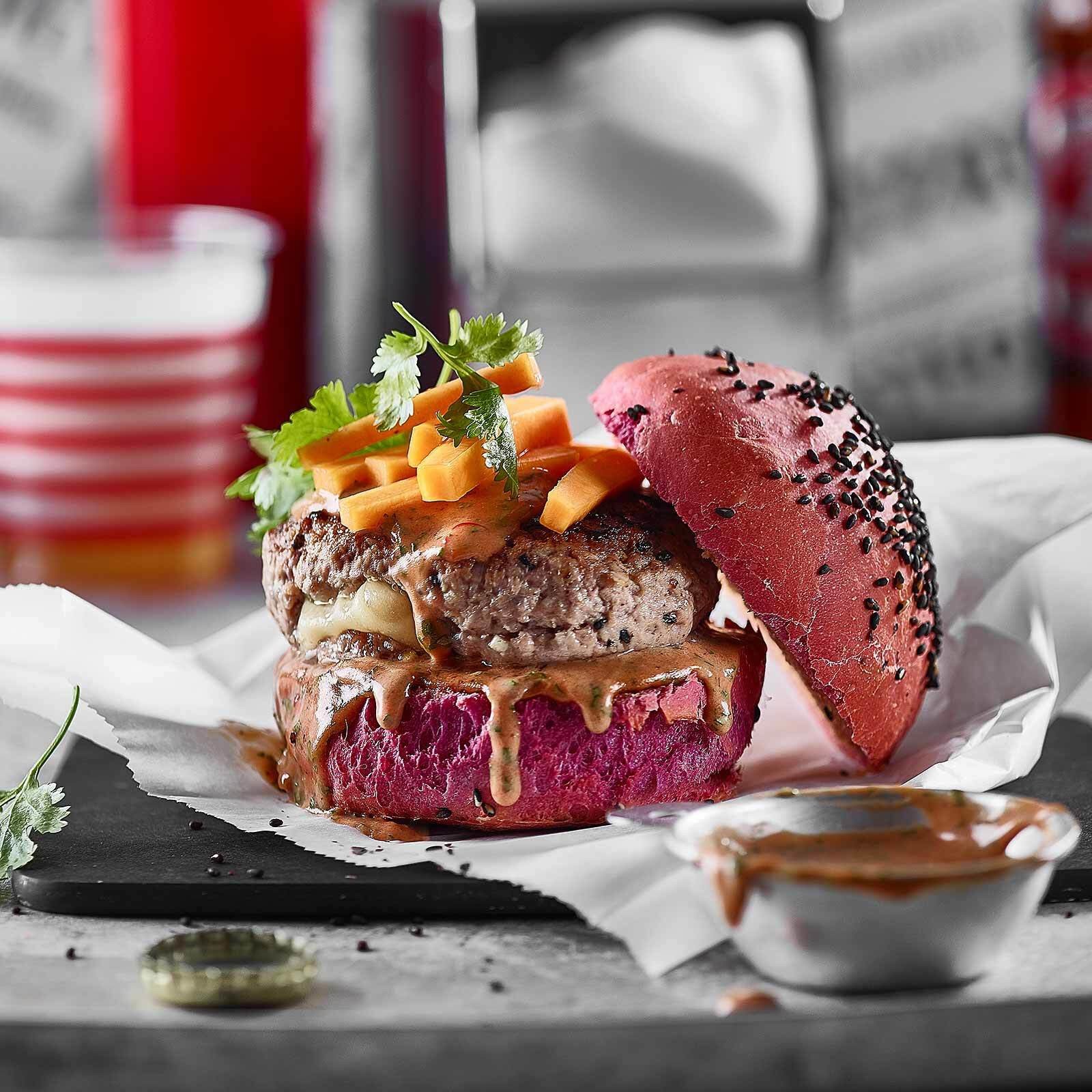 Glutenfreier Mega-Burger