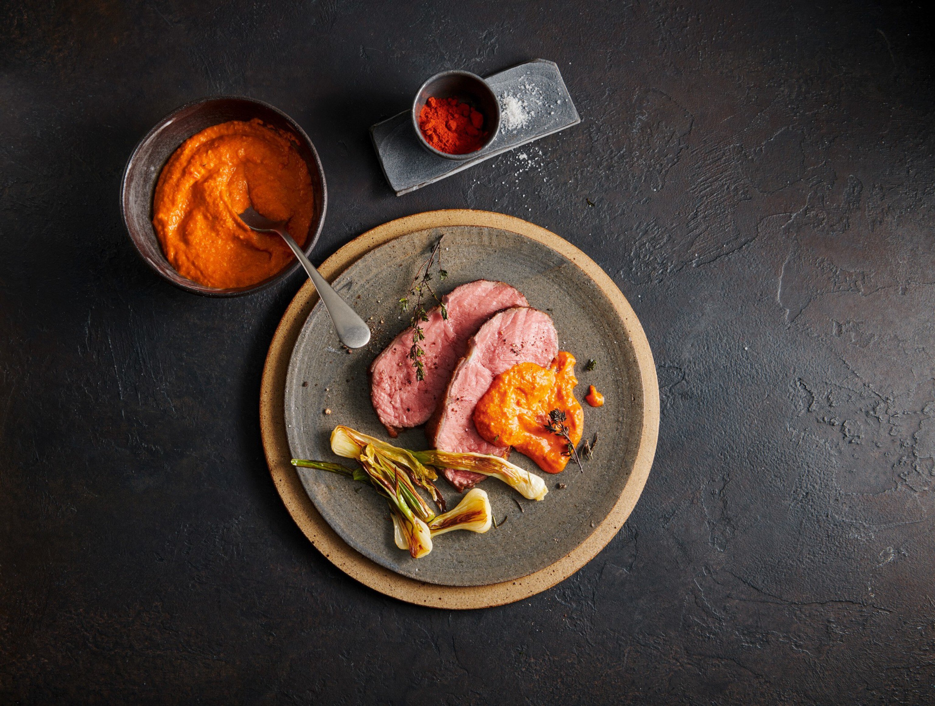 Roastbeef mit Romesco-Sauce