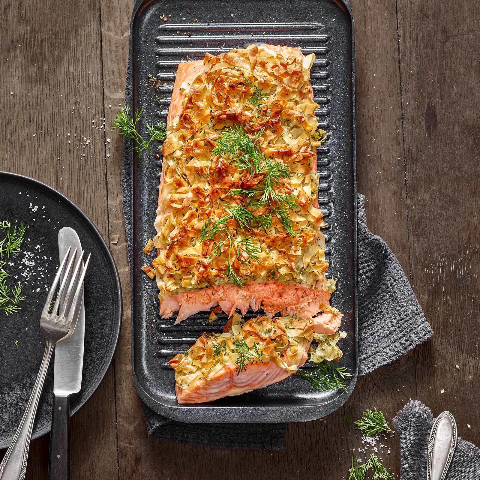 Saumon sous croûte de strudel