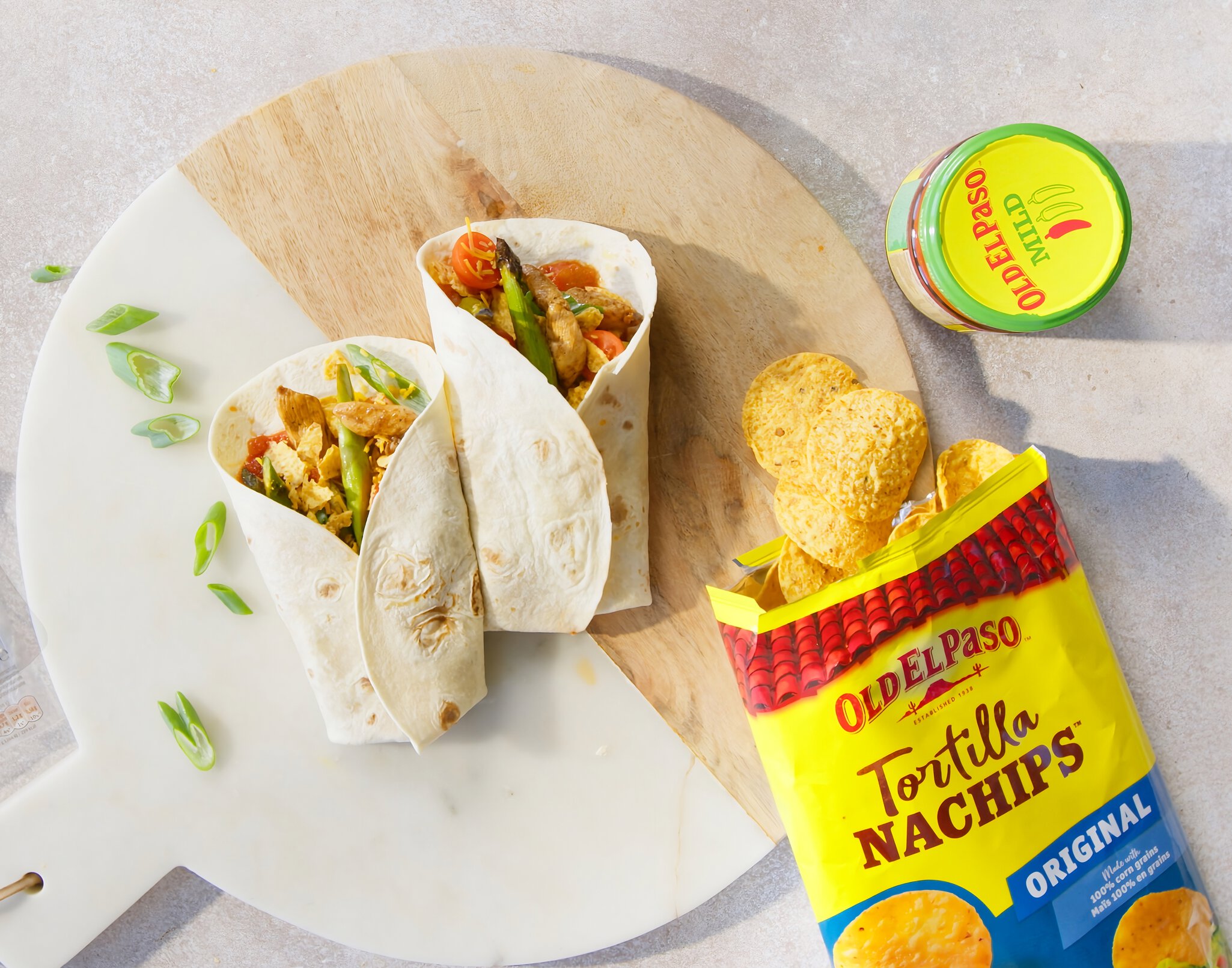 Poulet-Spargel-Fajitas