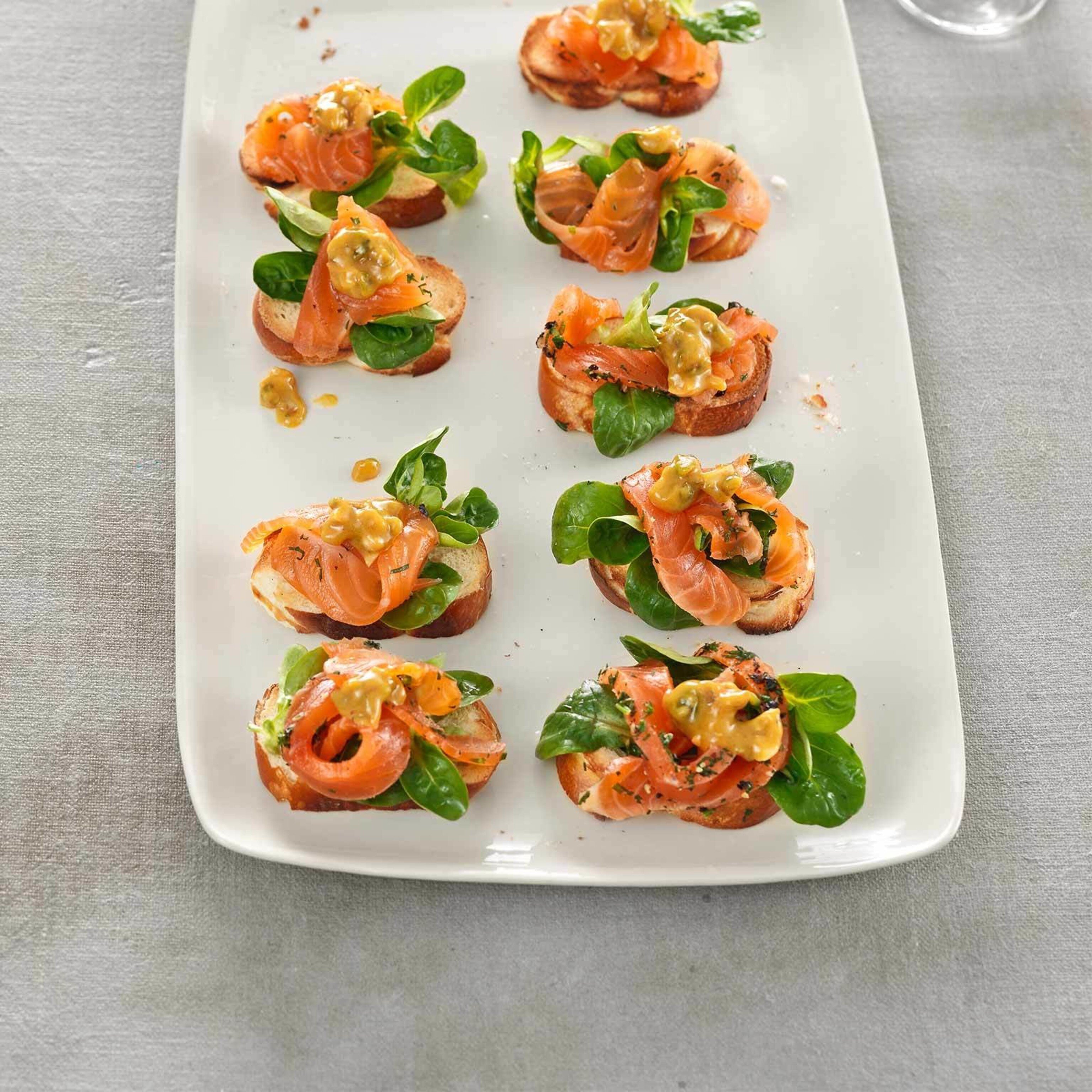 Gravlax et moutarde au wasabi