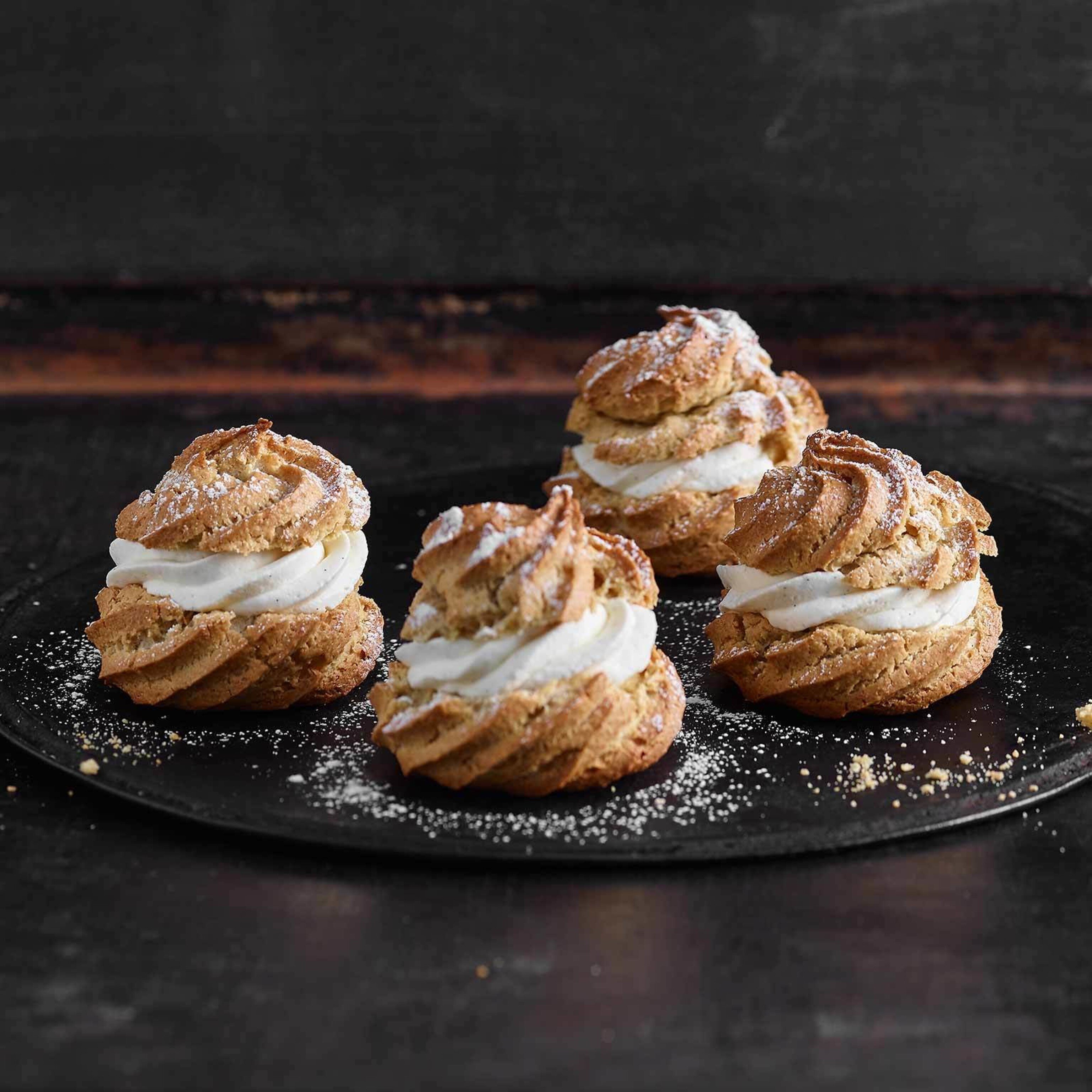 Choux à la crème vanillée sans gluten