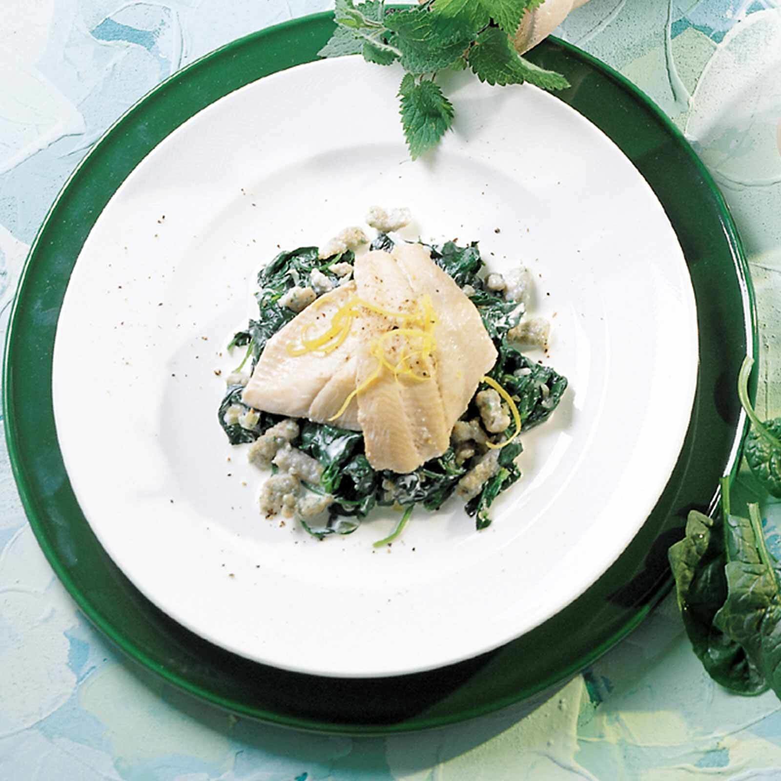 Fischfilets auf Brennessel-Knöpfli