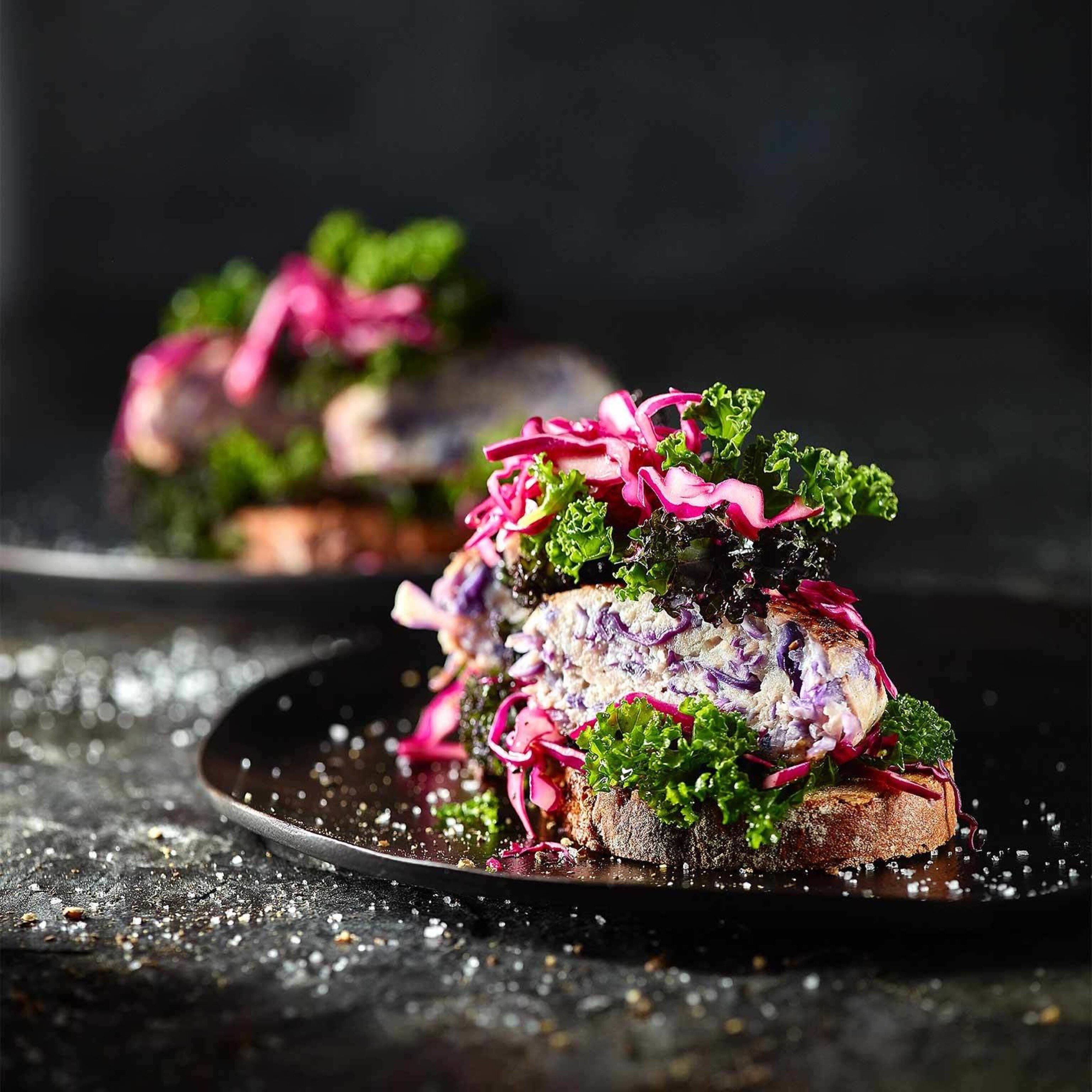 Smørrebrød au chou rouge