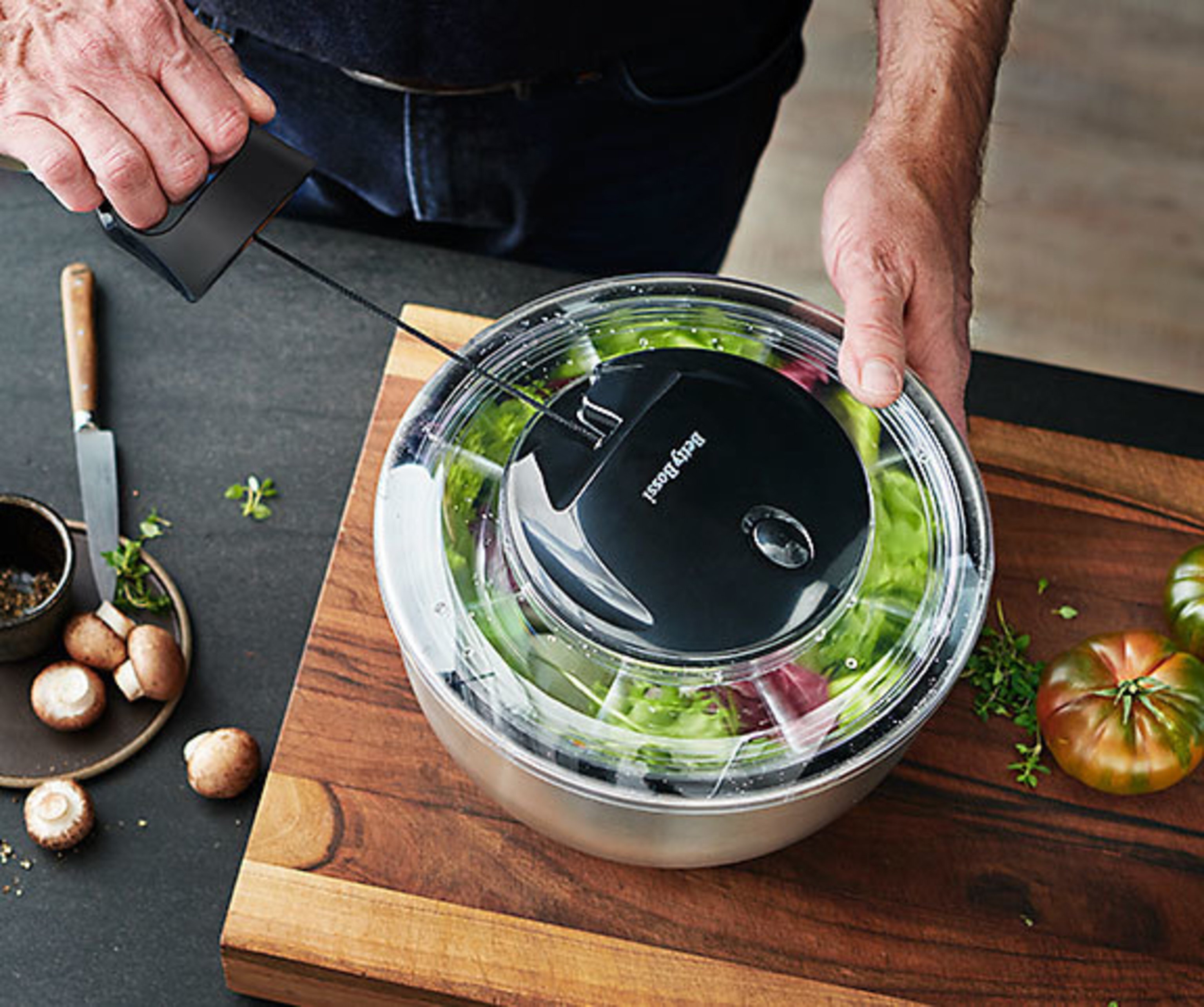 Essoreuse à salade, en inox, 25 cm | Betty Bossi