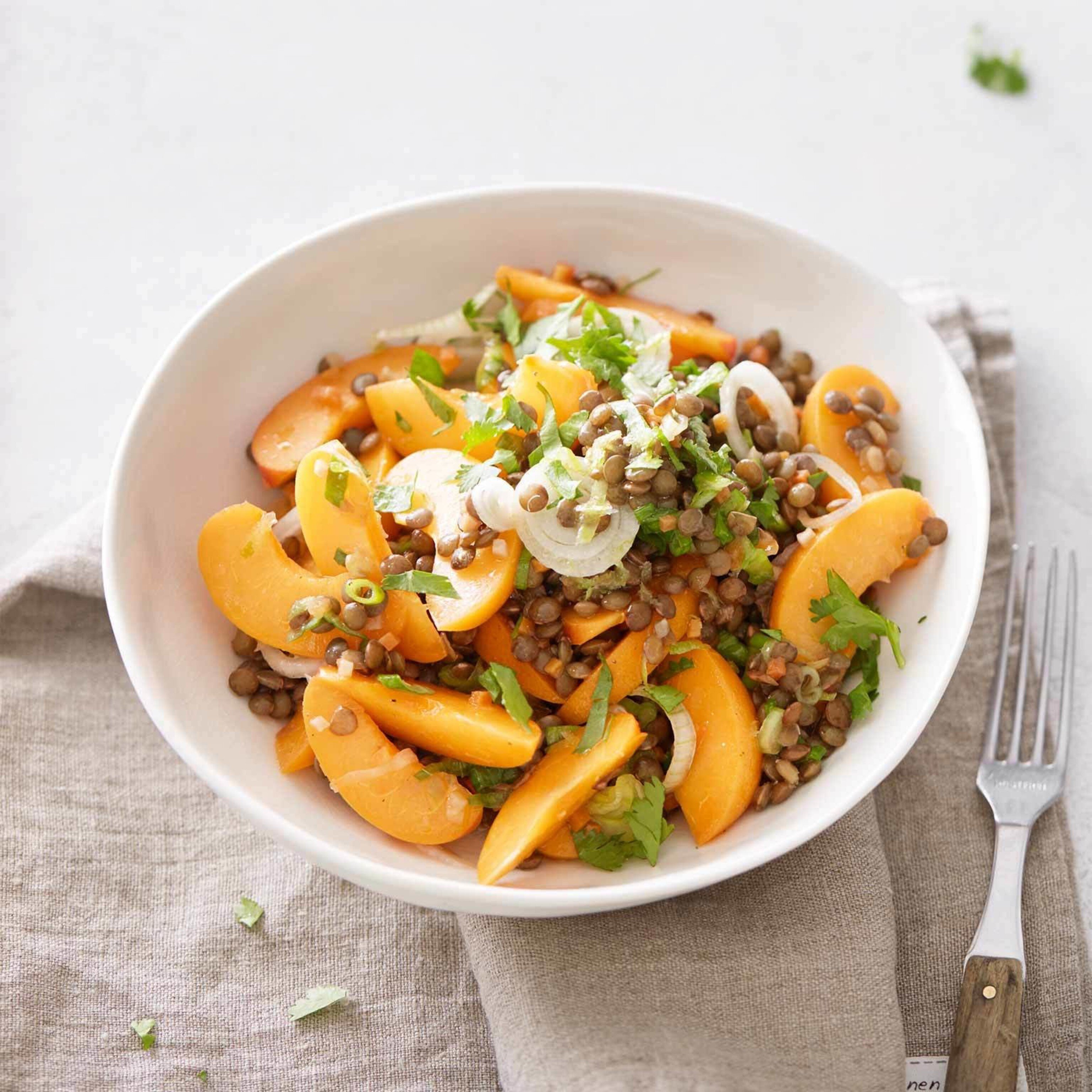 Salade abricots-lentilles