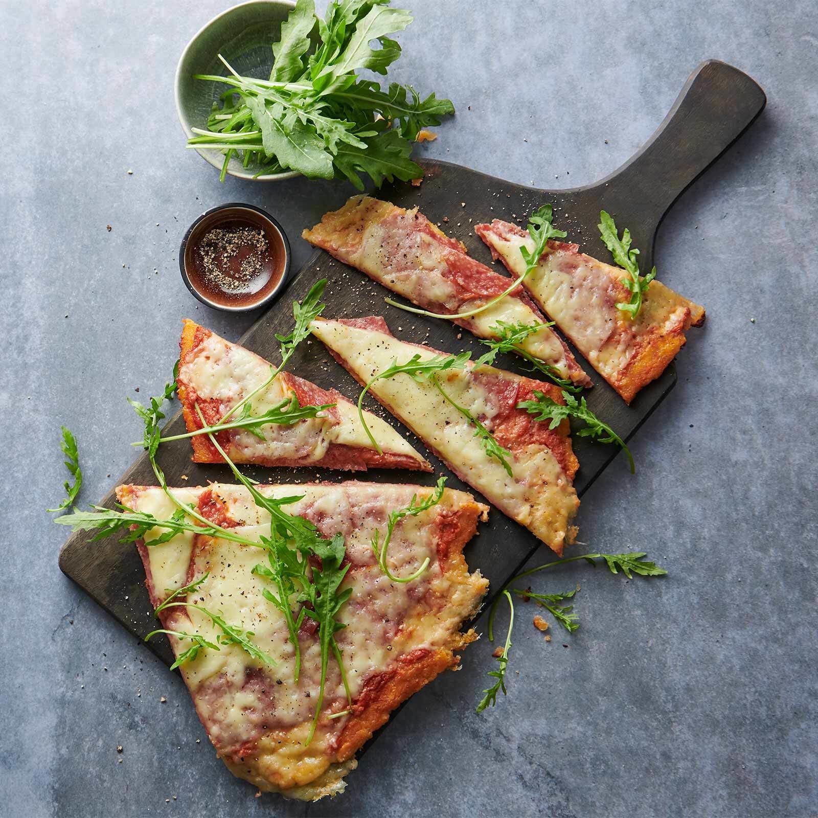 Pizza de lentilles sans gluten