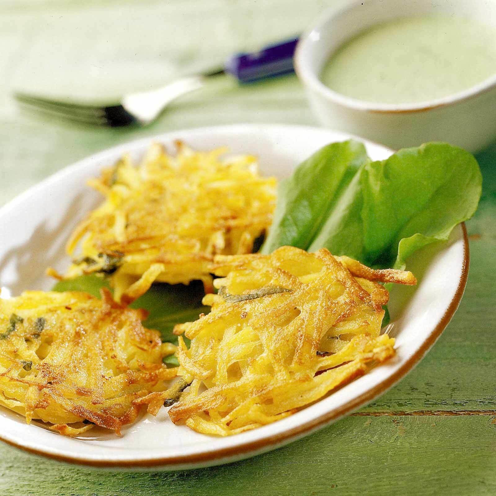 Kartoffelküchlein mit Sauerampfer