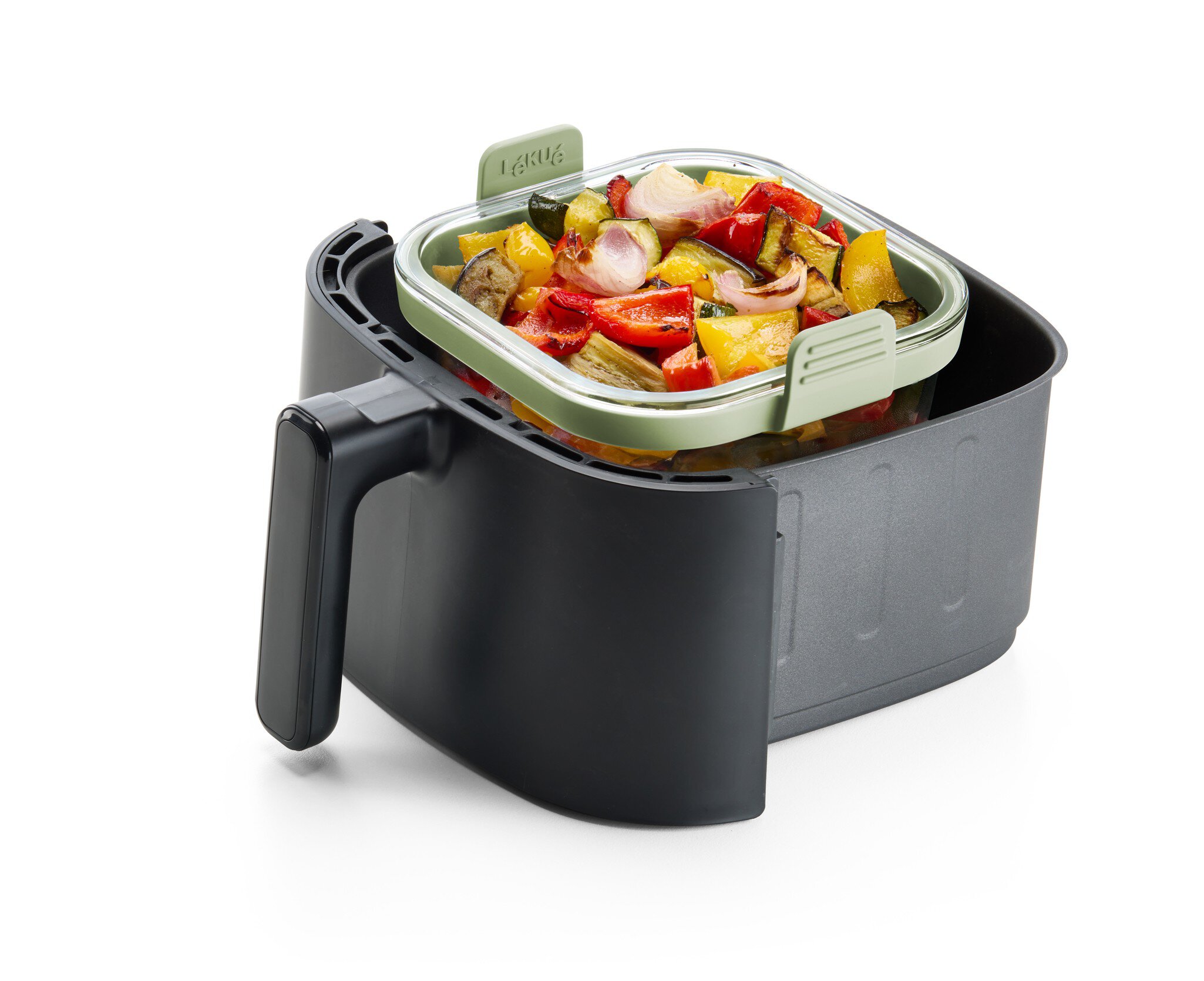 Glasbehälter für Airfryer, quadratisch