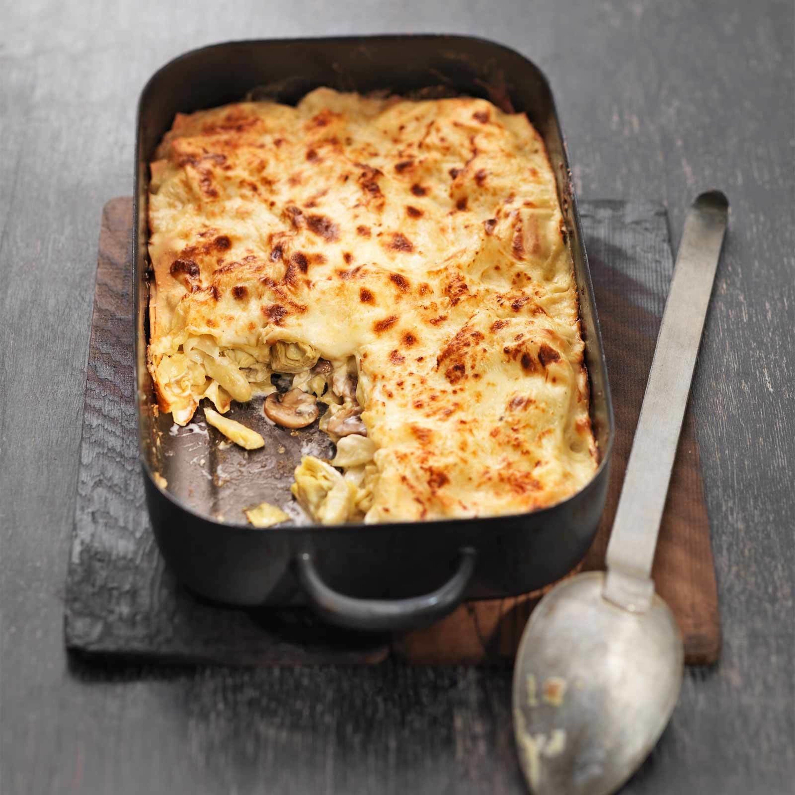 Schwarzwurzel-Pilz-Lasagne