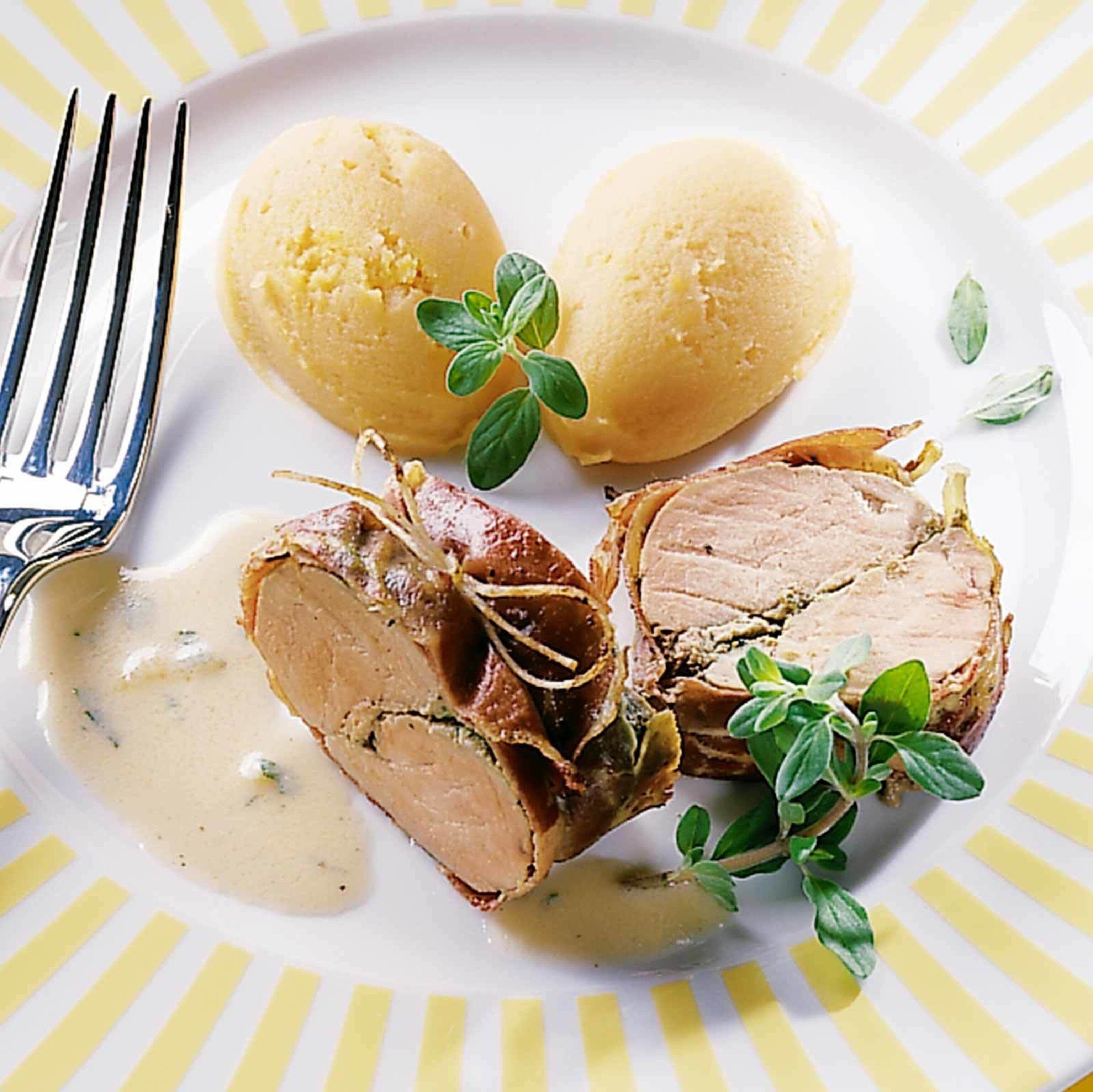 Schweinsfilets an Majoransauce