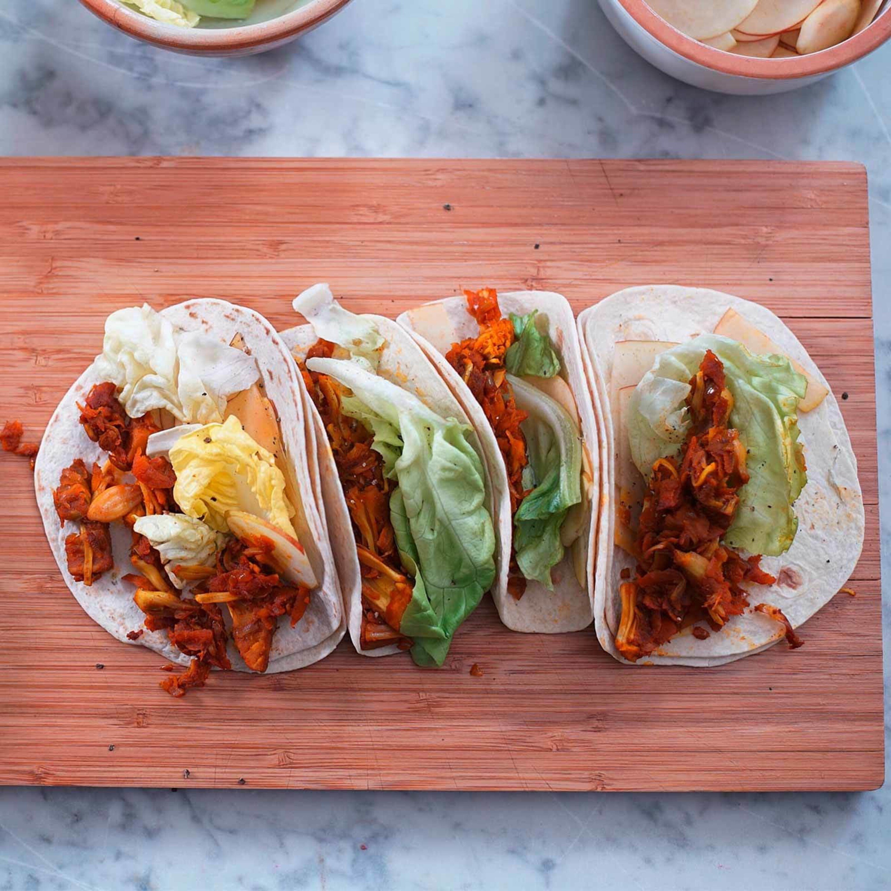 Veganer Pulled Pork Wrap