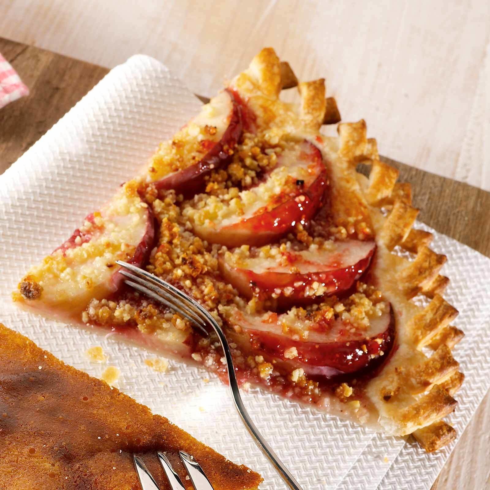 Pfirsichwähe mit Mandelstreusel