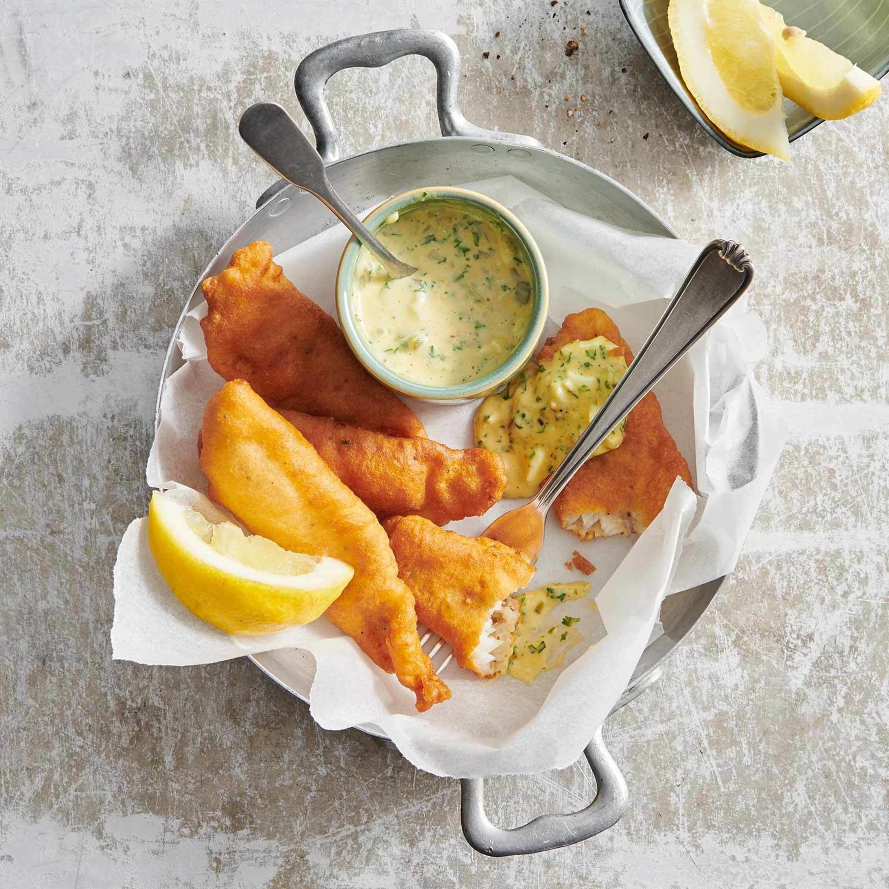 Eglifilets im Bierteig (Perches frites)