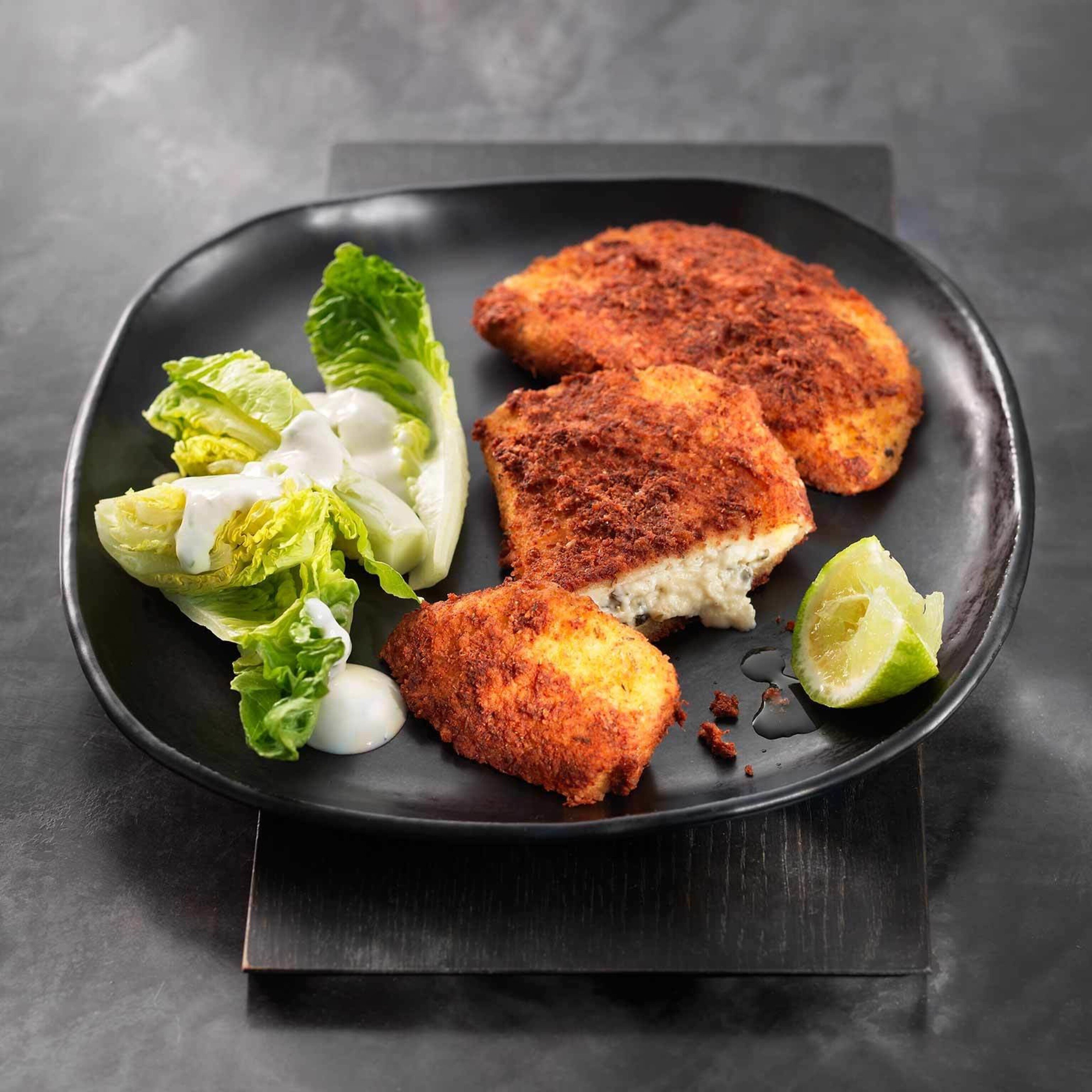 Tandoori-Schnitzel mit Lattich