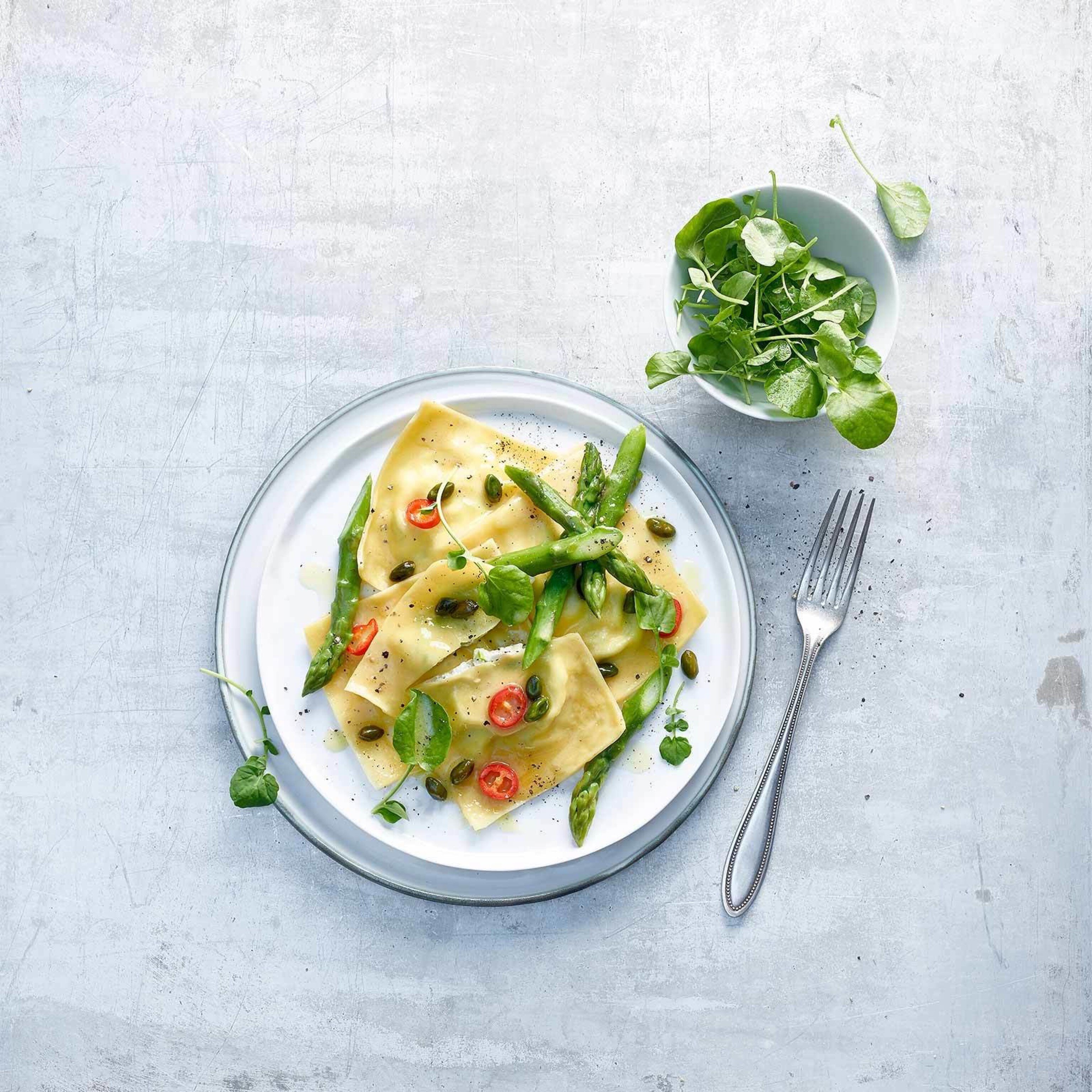 Spargel-Ravioli