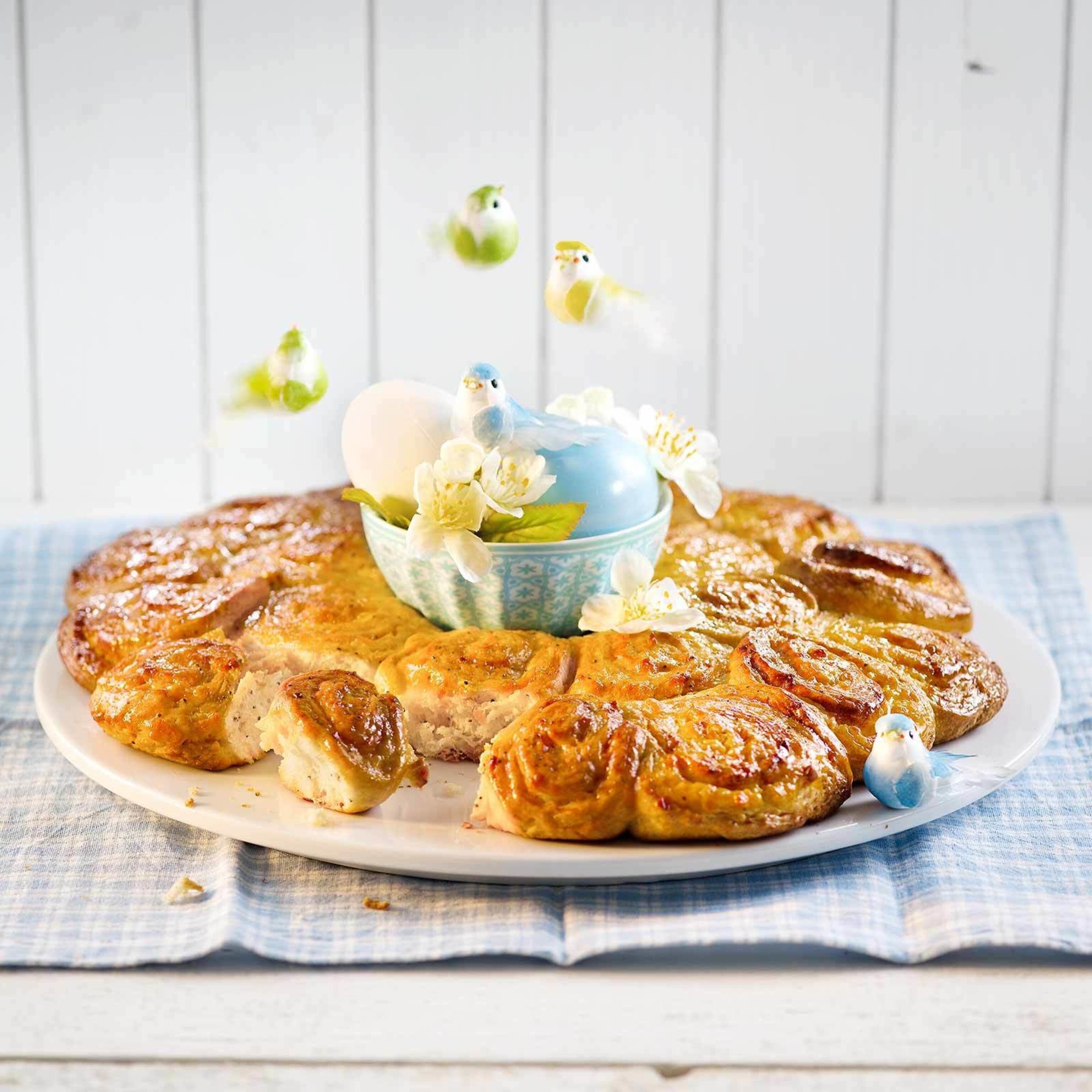 Couronne pascale aux abricots et pavot