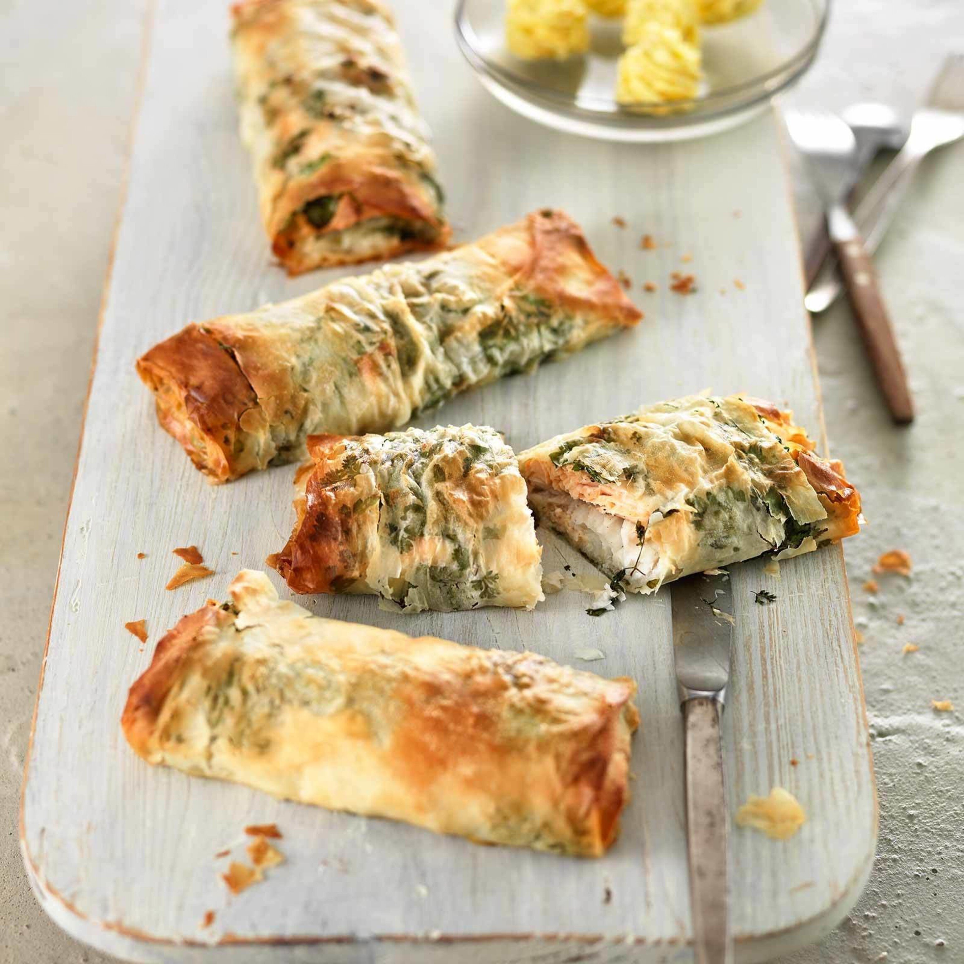 Strudel au poisson et beurre à l’orange