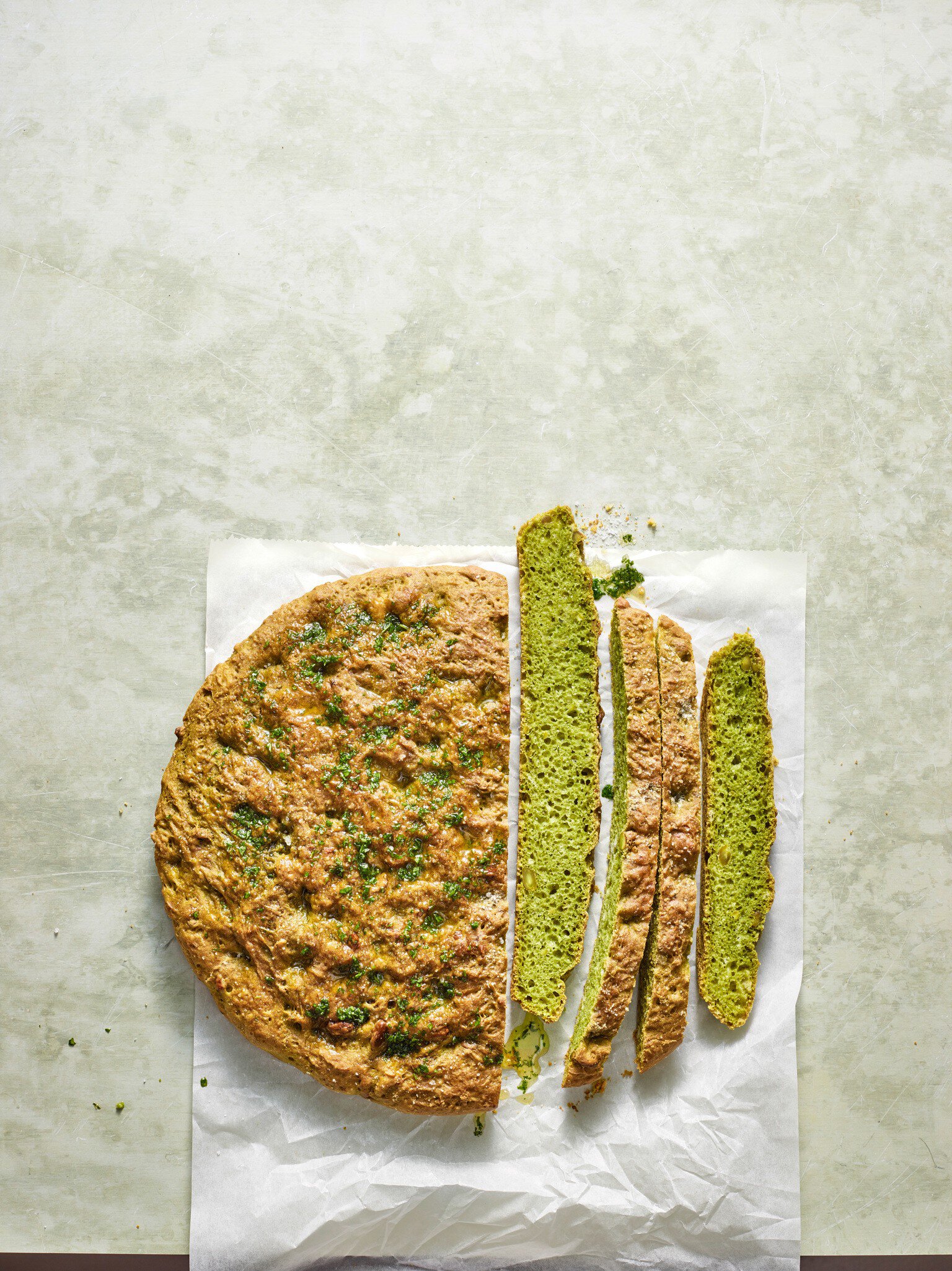 Grüne Focaccia