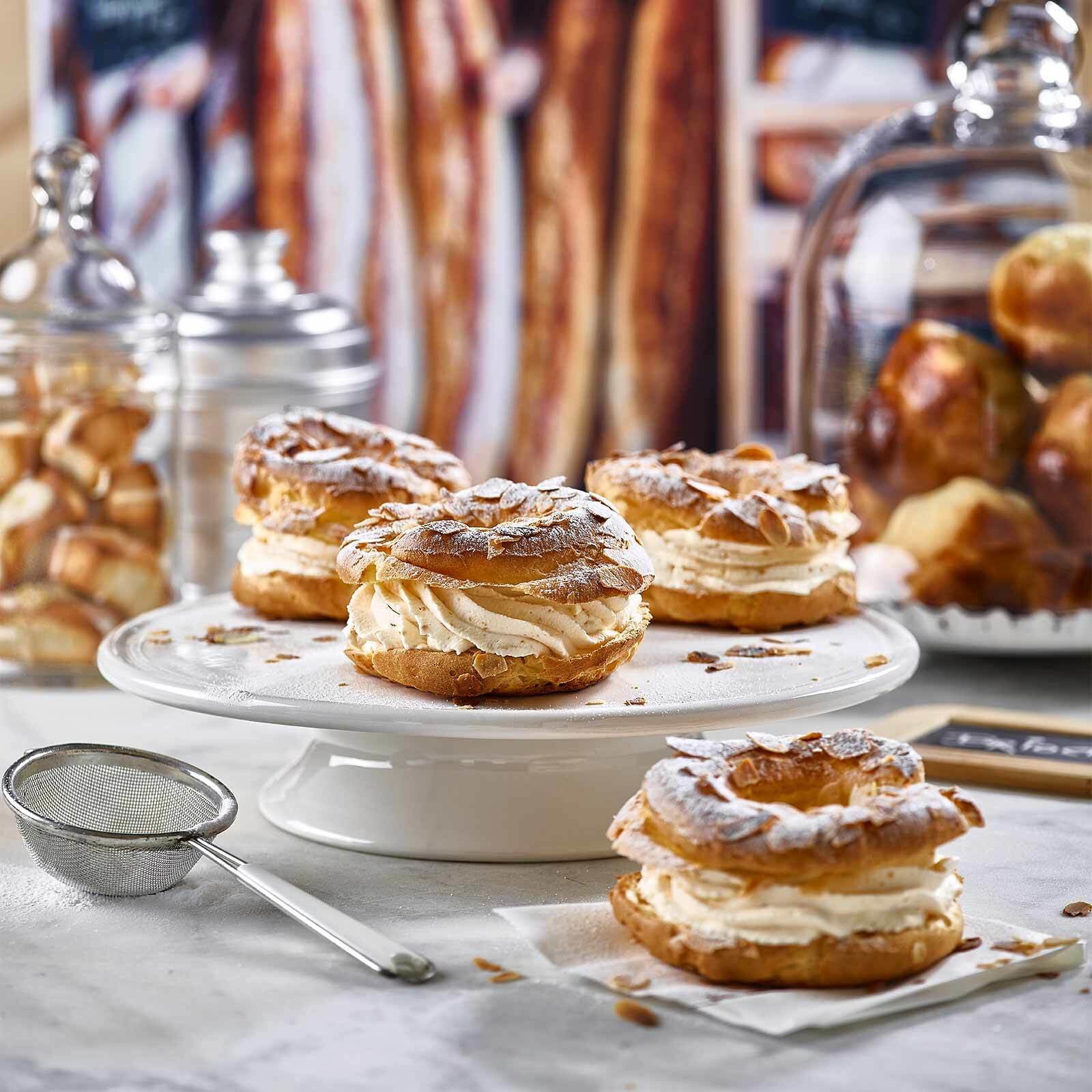 Paris-Brest, gefüllt mit Haselnuss-Krokant