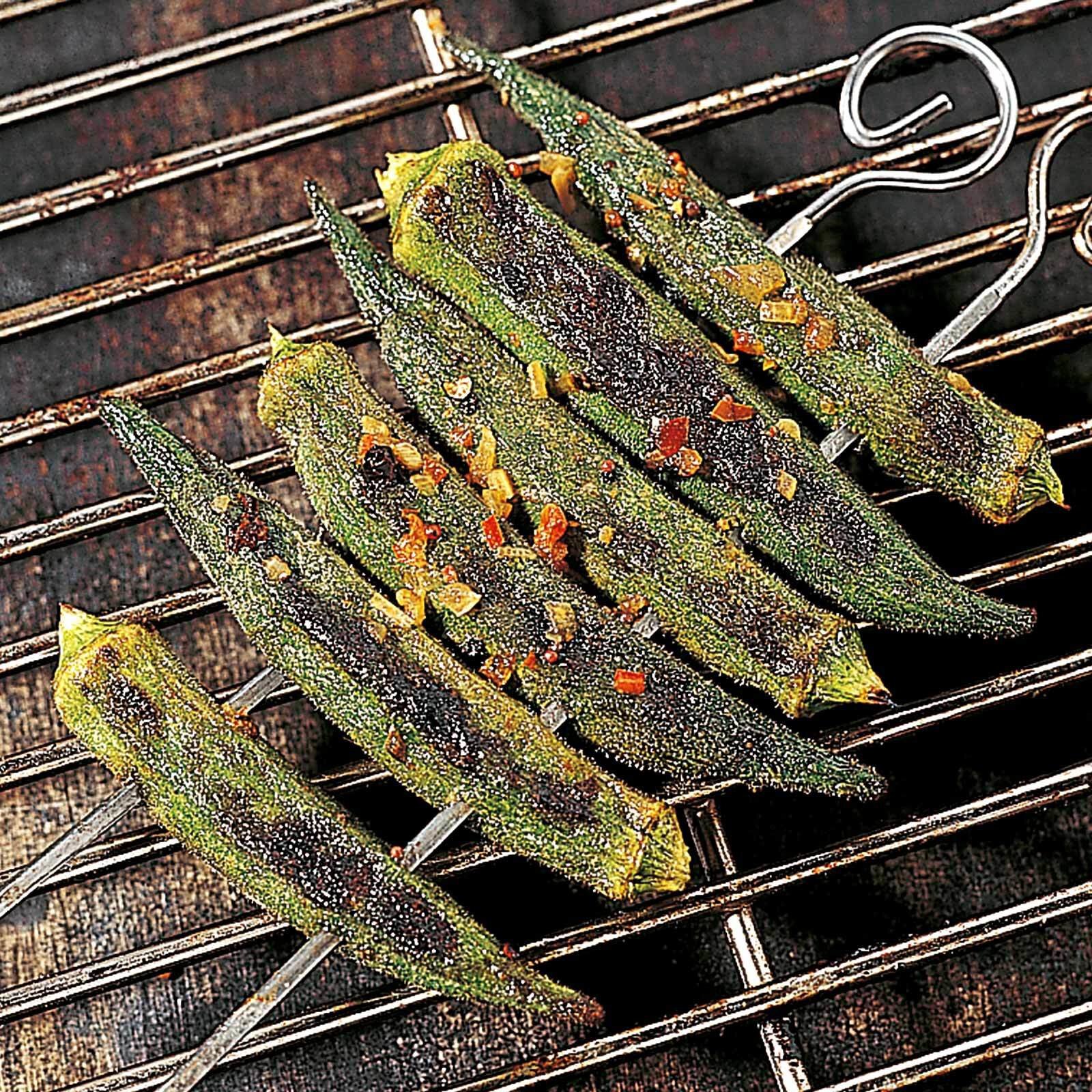 Okras sur brochette double