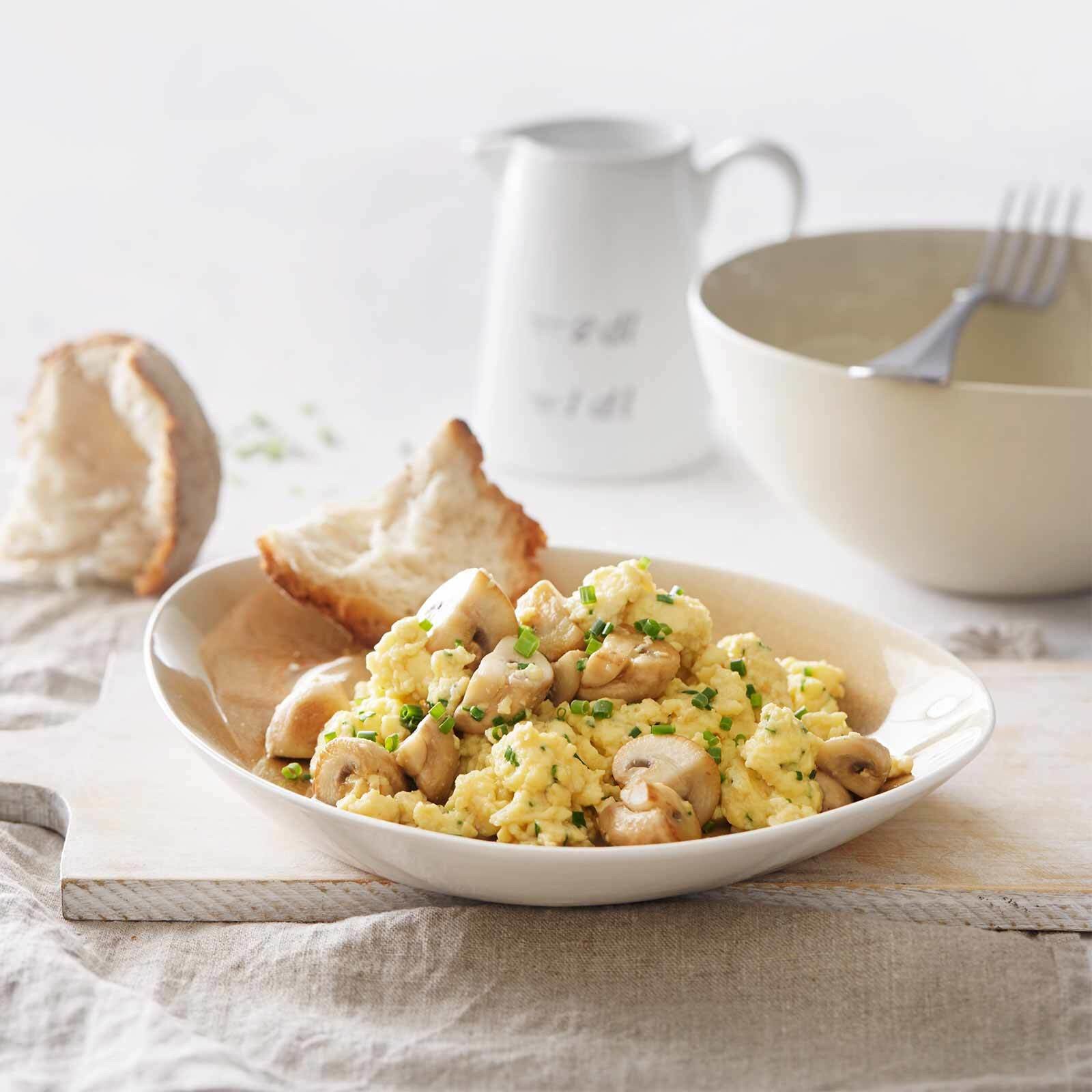 Œufs brouillés aux champignons