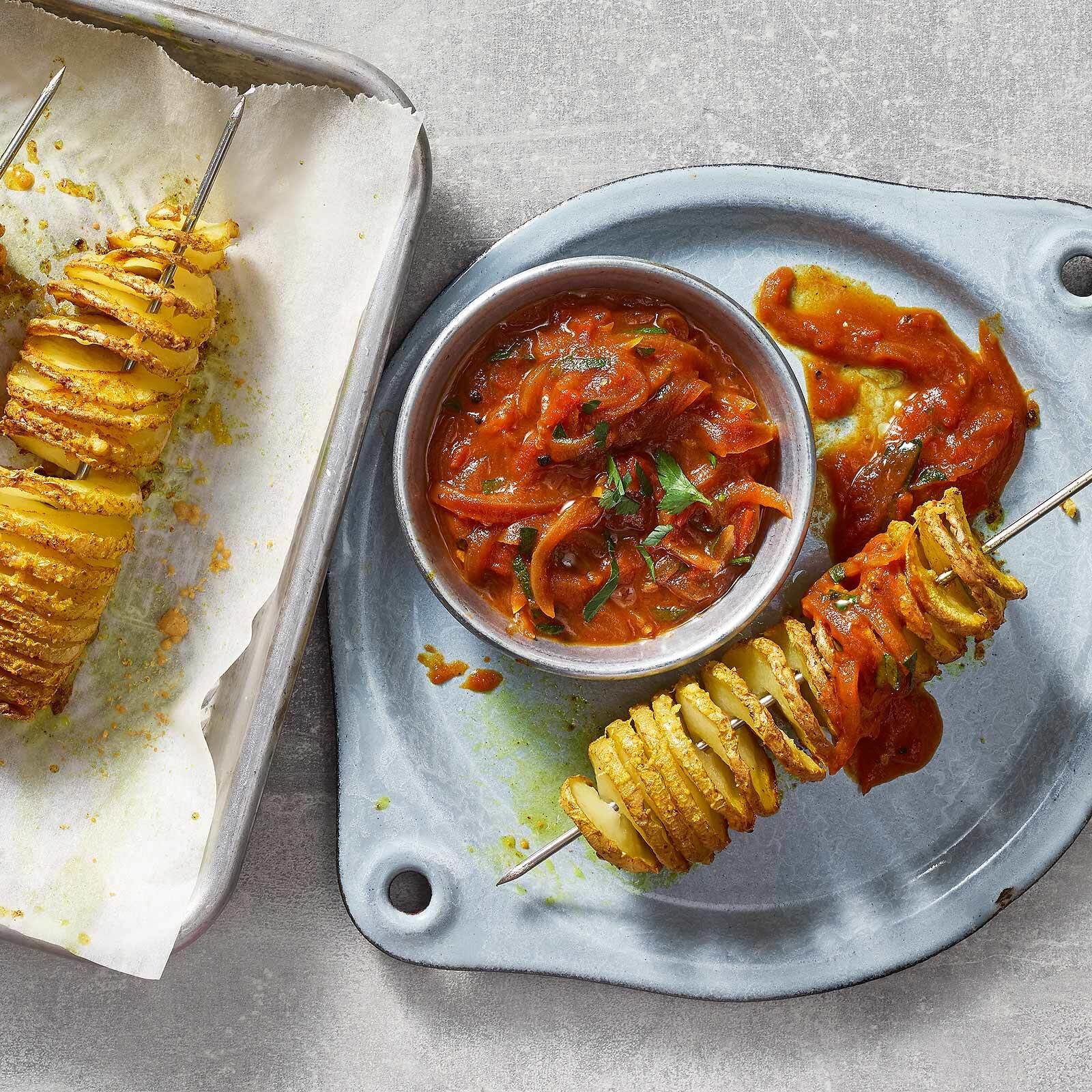 Tornado Potatoes mit Curry