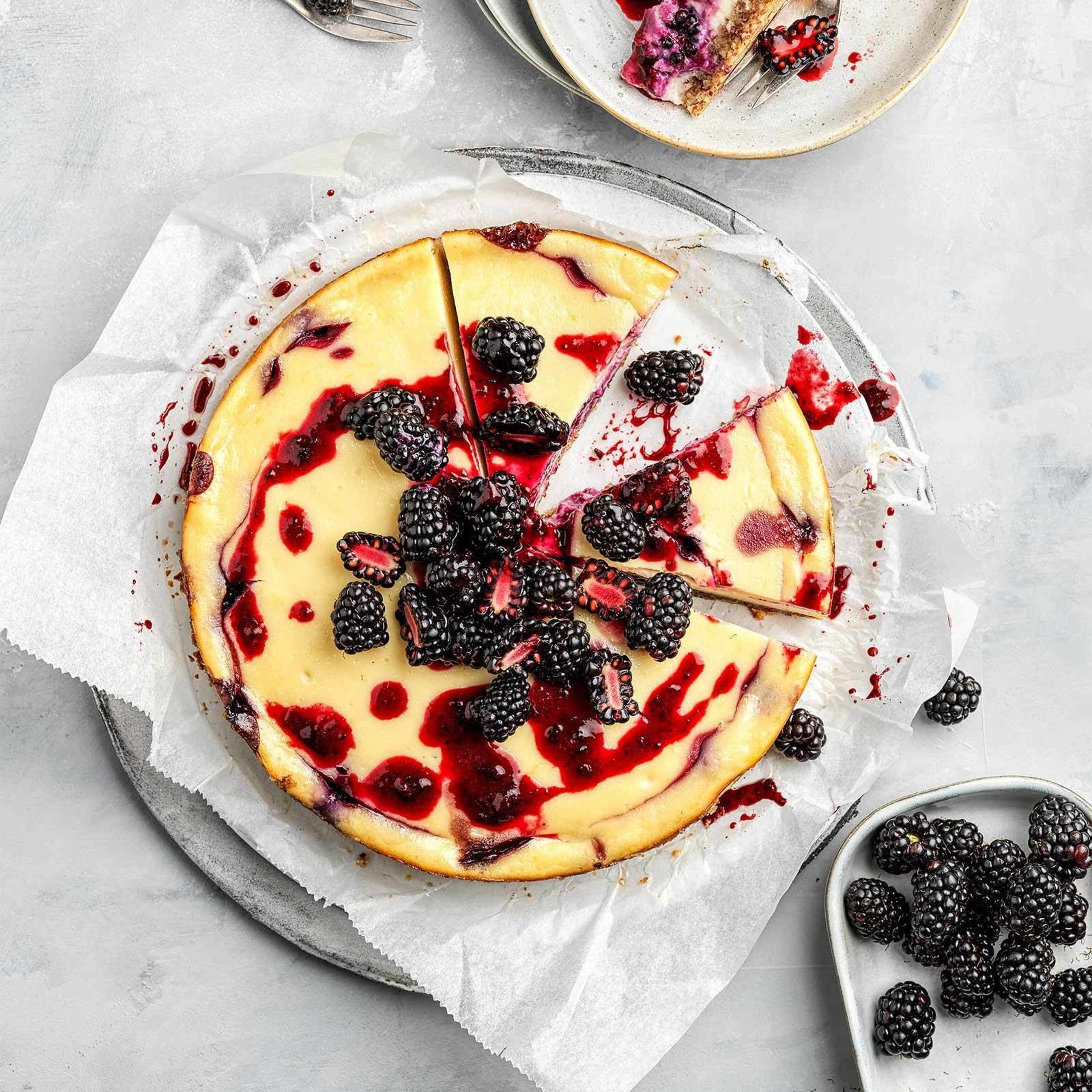 Veganer Brombeer-Cheesecake