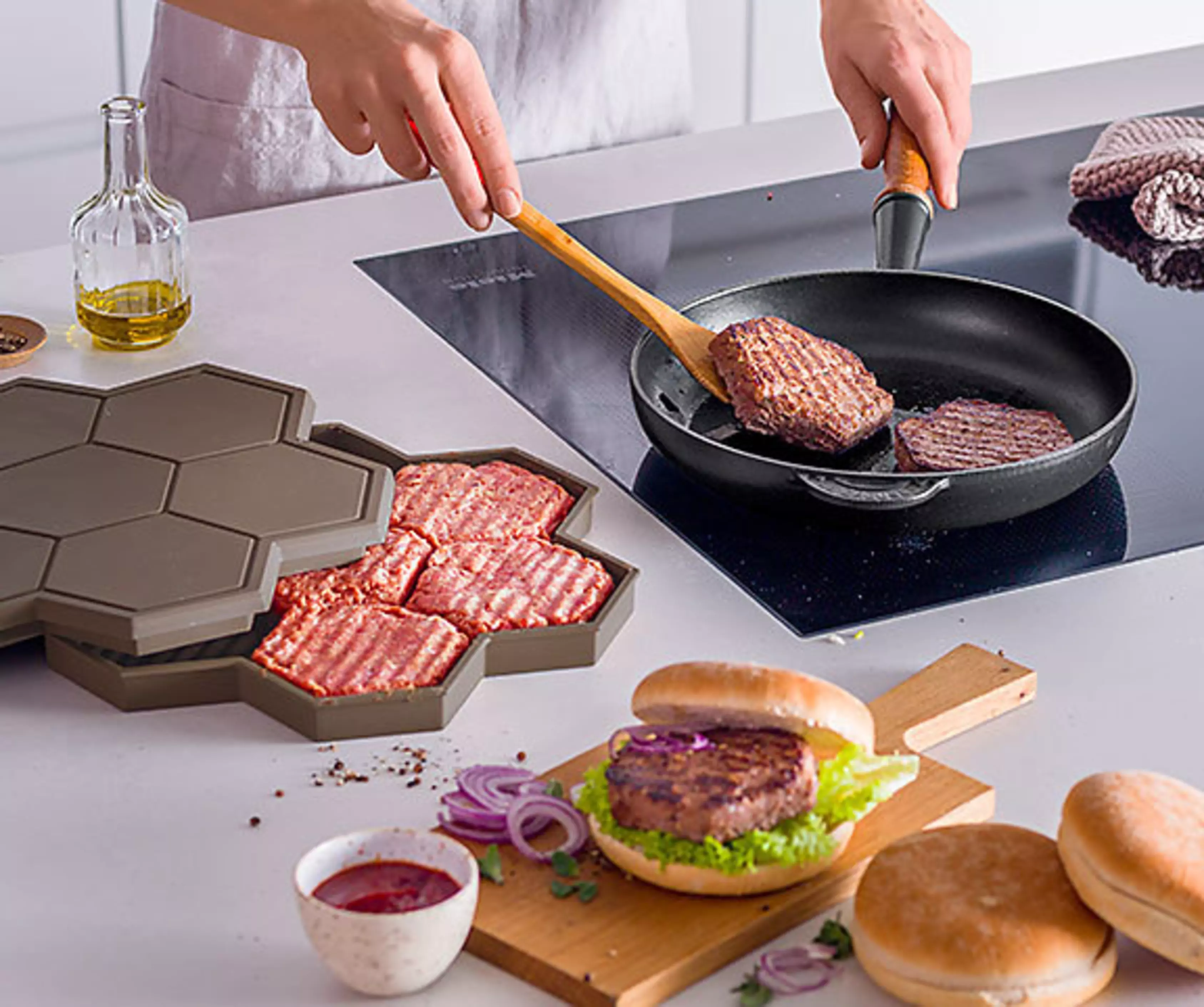 Moule à Hamburger IBILI Luxe - Diamètre 6 Cm, Pour Des Burgers Parfaits - 8