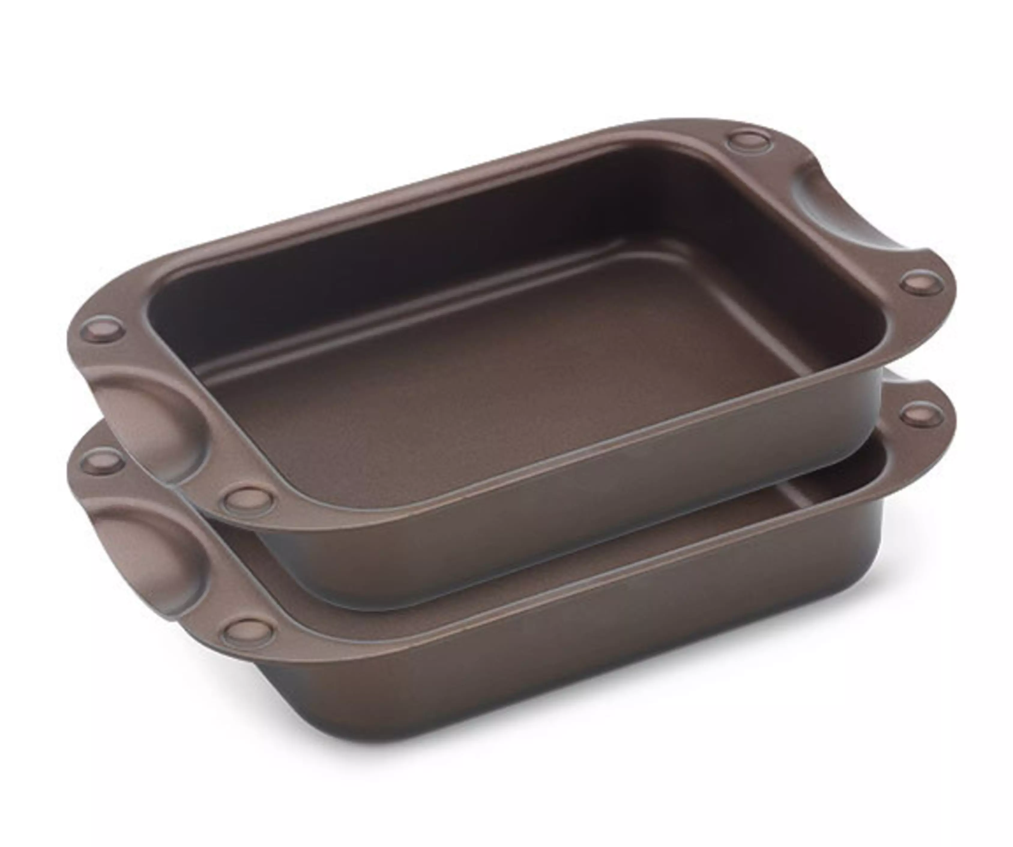 HaWare Lot De 2 Plaques De Cuisson Antiadhésives En Acier Inoxydable - Petit Plat à Gratin Profond - Moule à Gâteau Rectangulaire Pour Brownies Lasagnes - 26,5 X 20,6 X 5 Cm