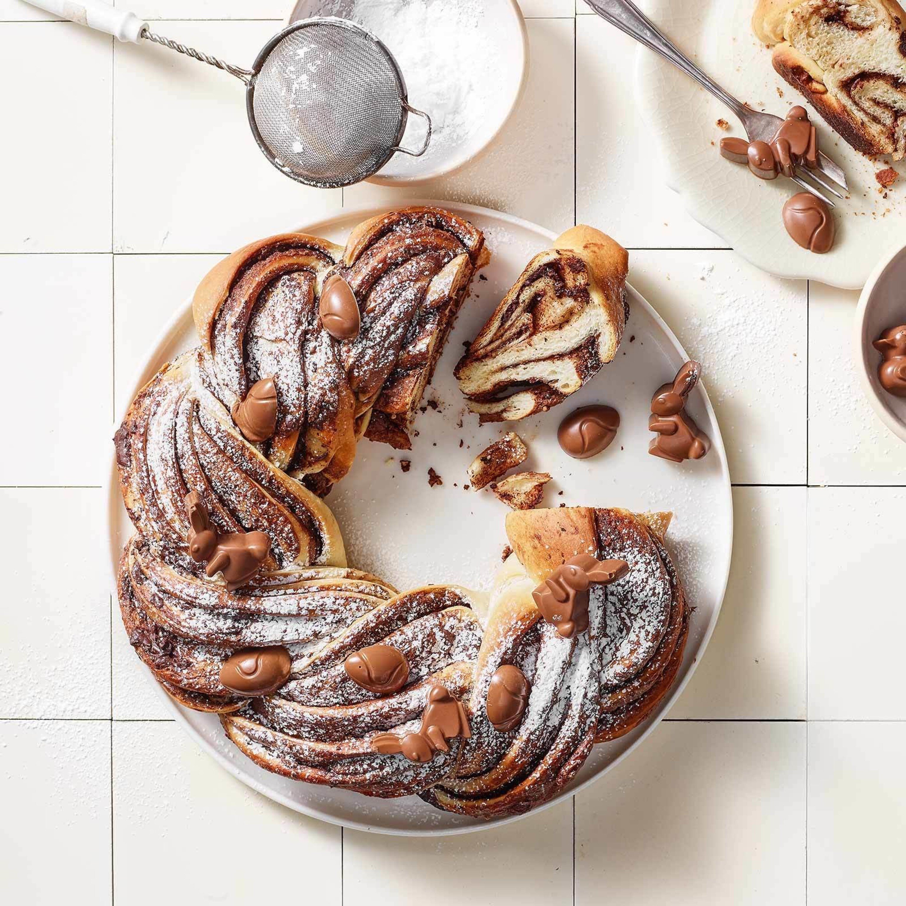 Couronne briochée au chocolat