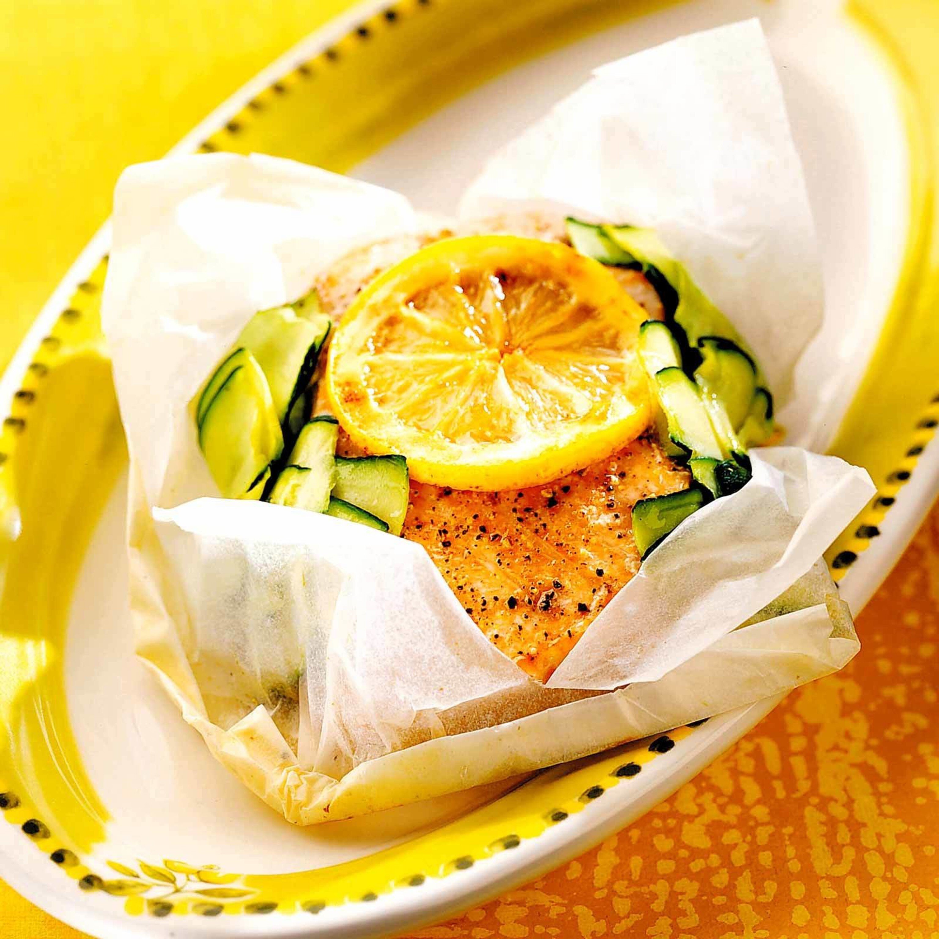 Lachsfilet mit Gemüse