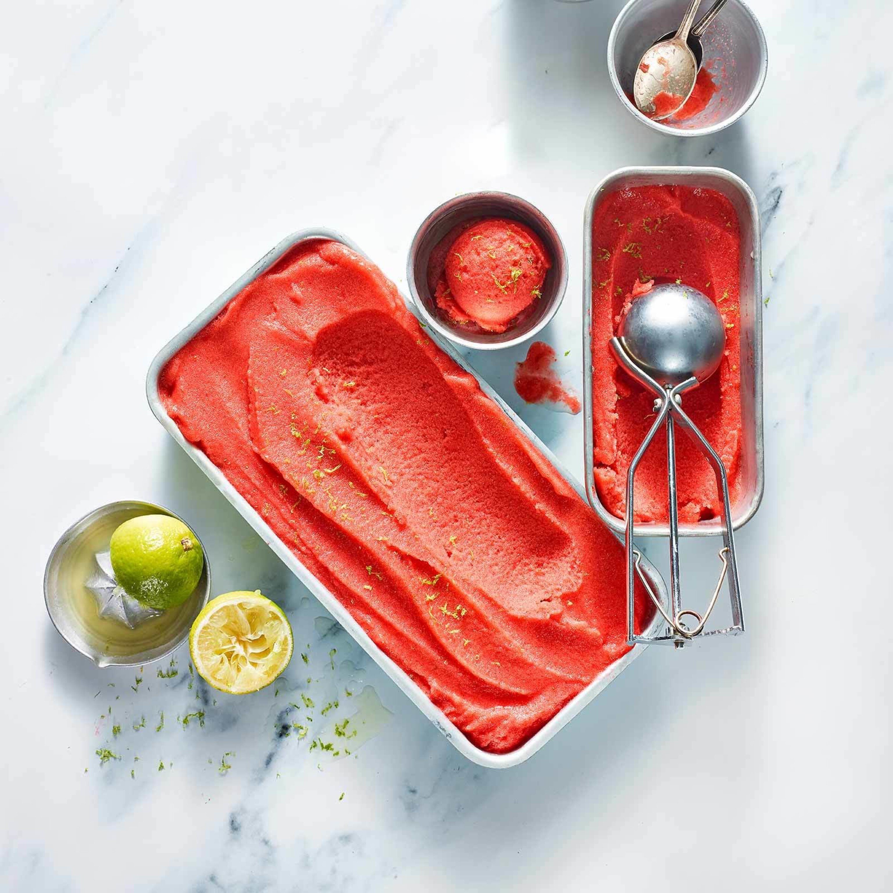 Erdbeersorbet