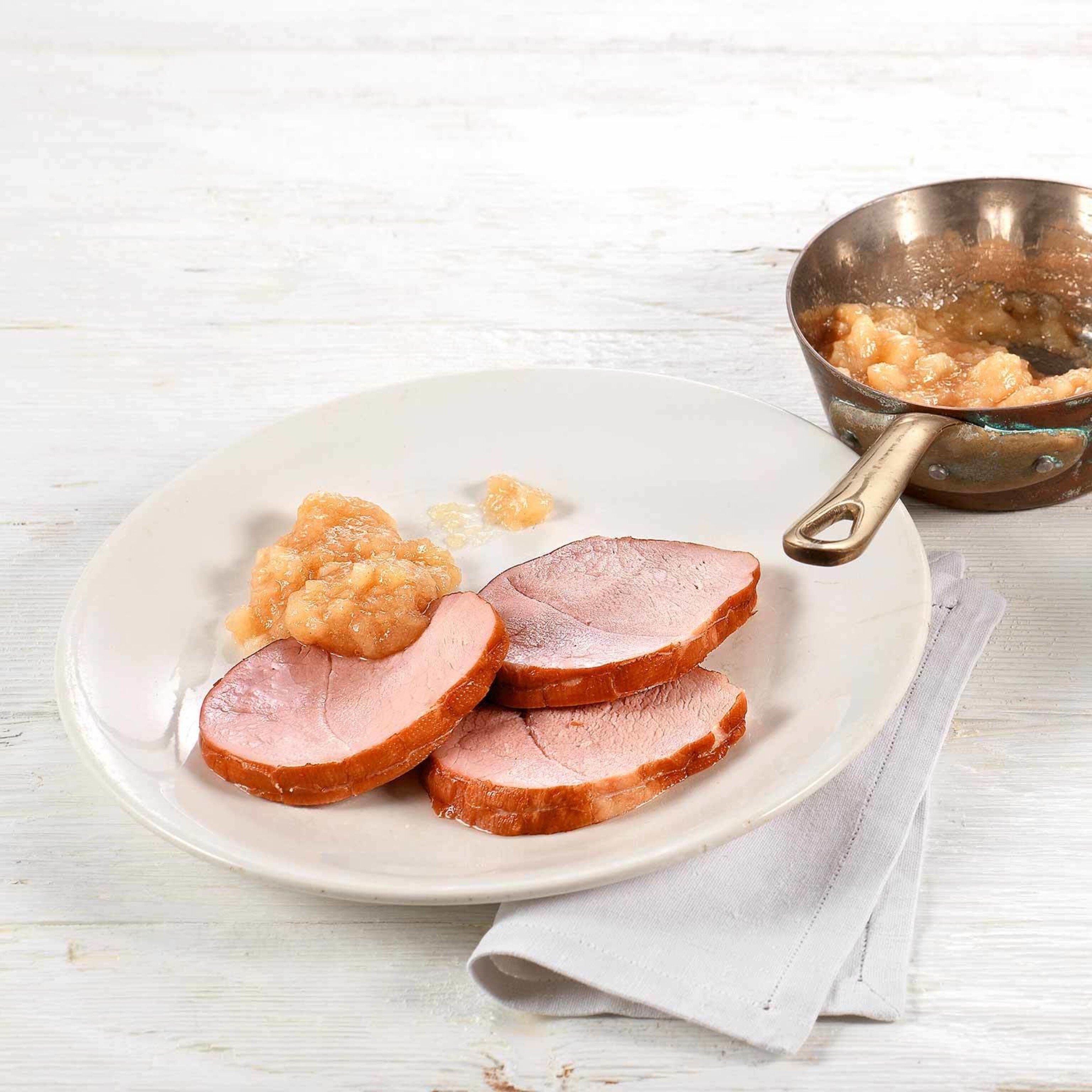Jambon roulé et compote de coings
