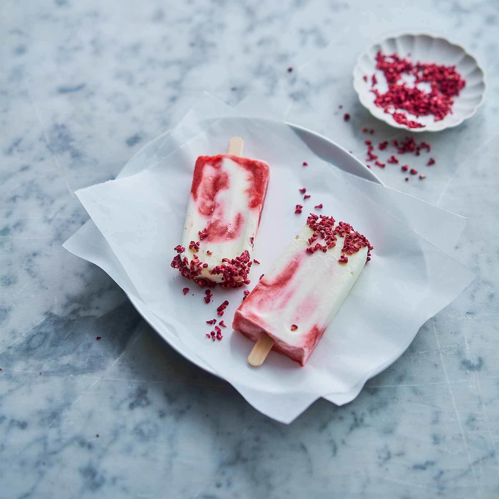 Bâtonnets glacés à la fraise