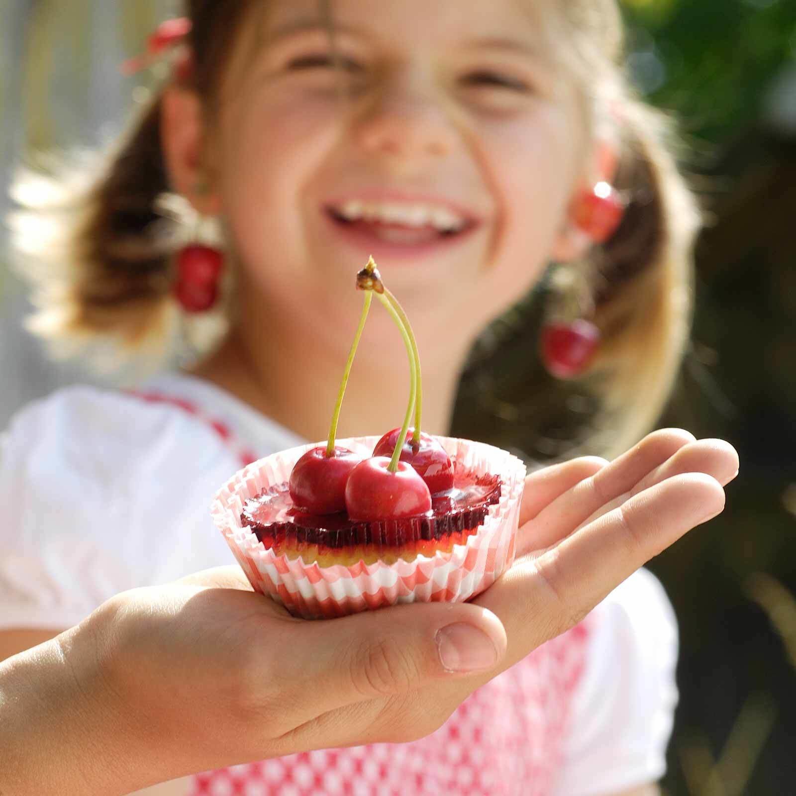 Mini cheesecakes aux cerises