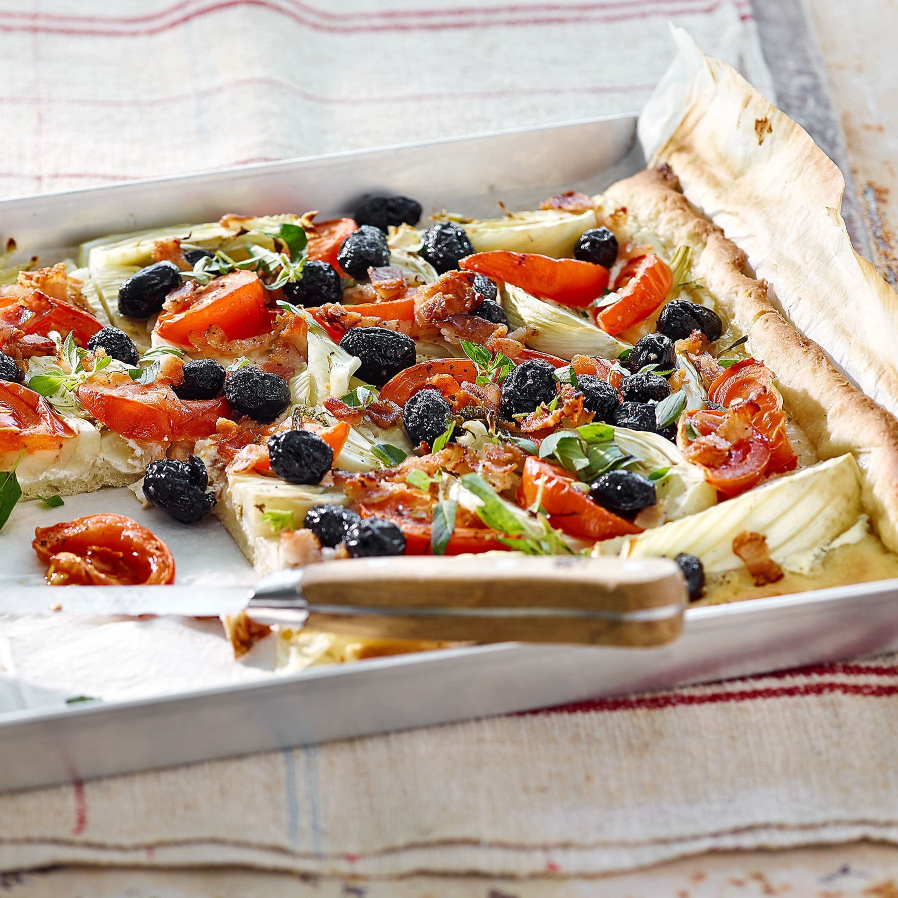 Fenchelpizza mit Chavroux
