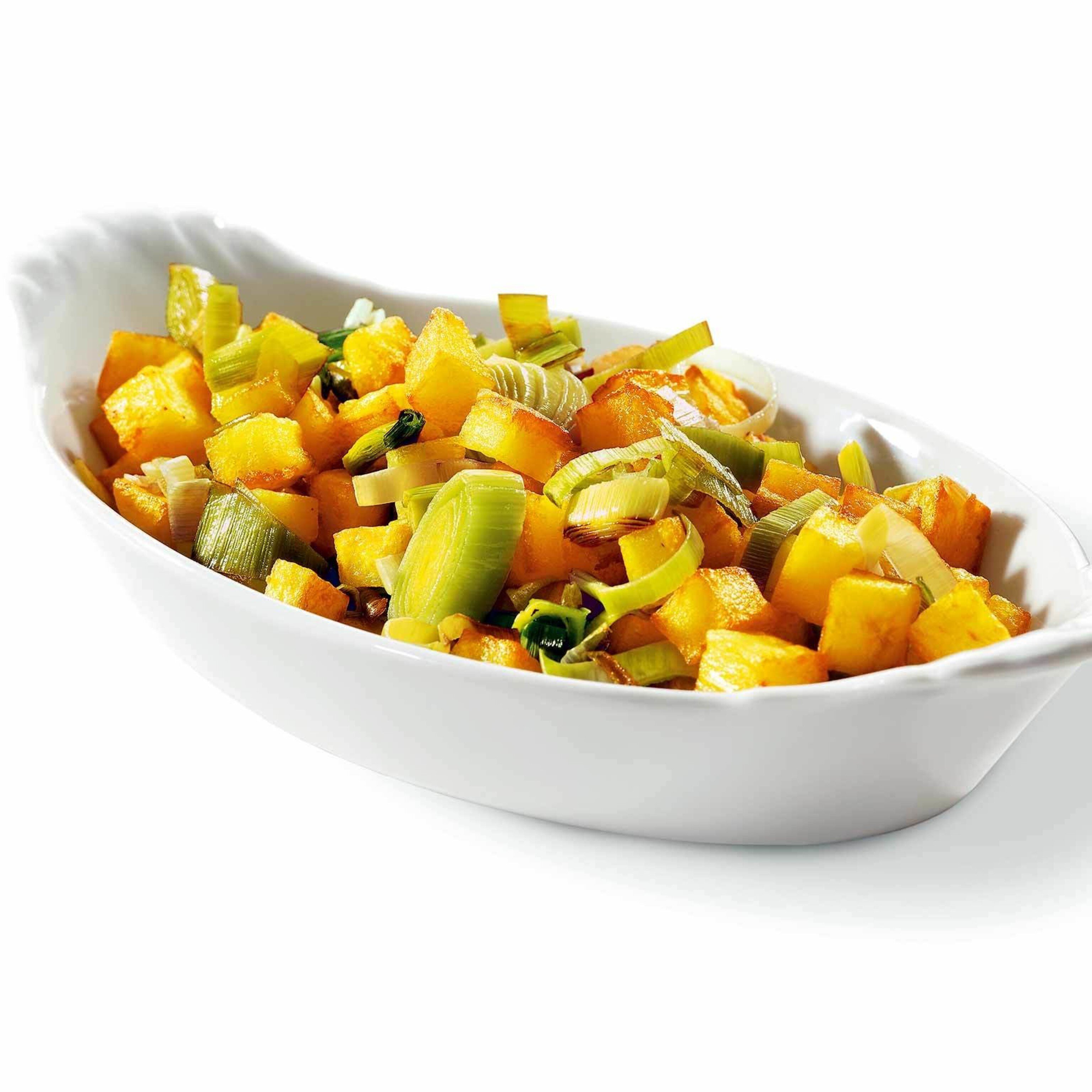 Pommes rissolées au poireau