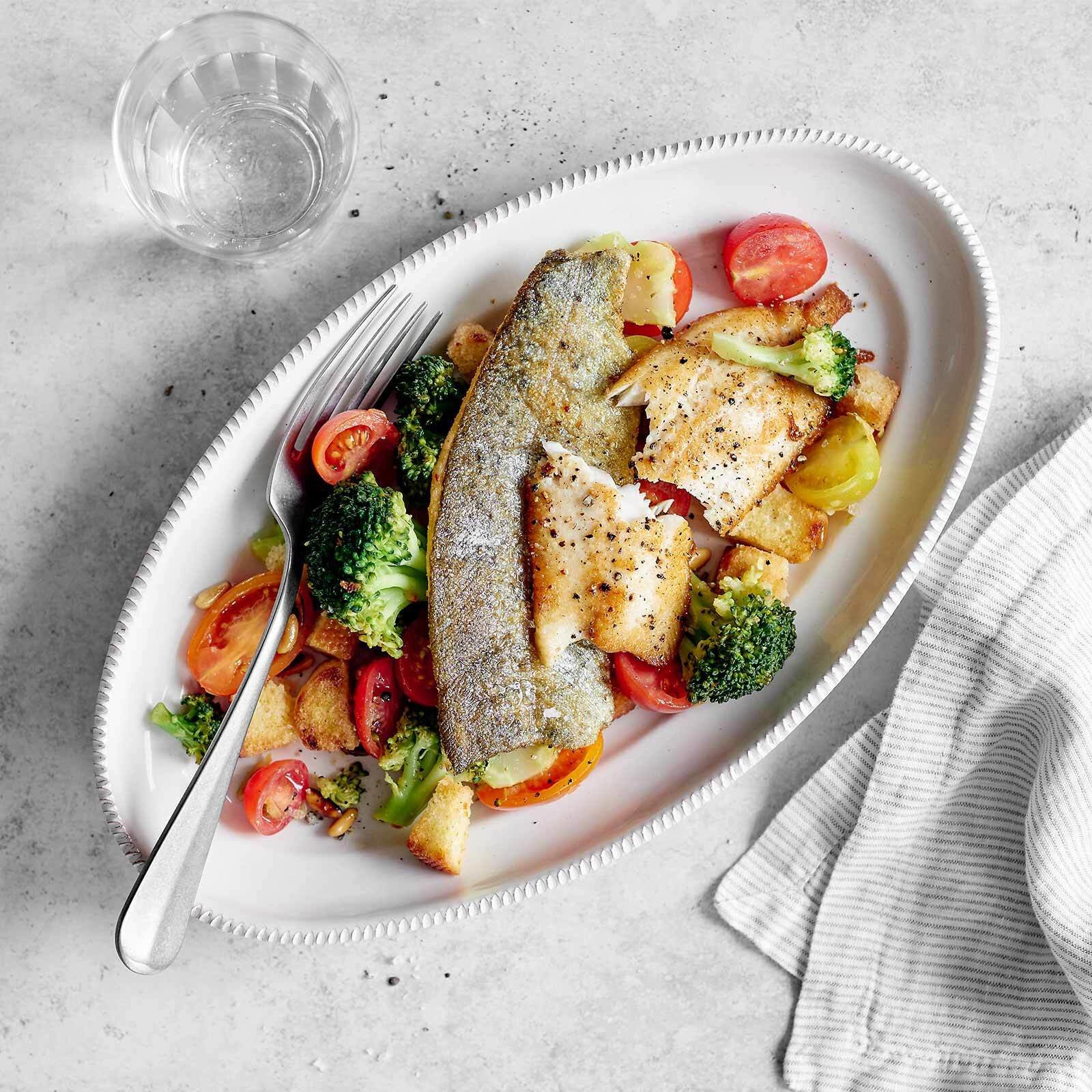 Forellen mit Broccolisalat