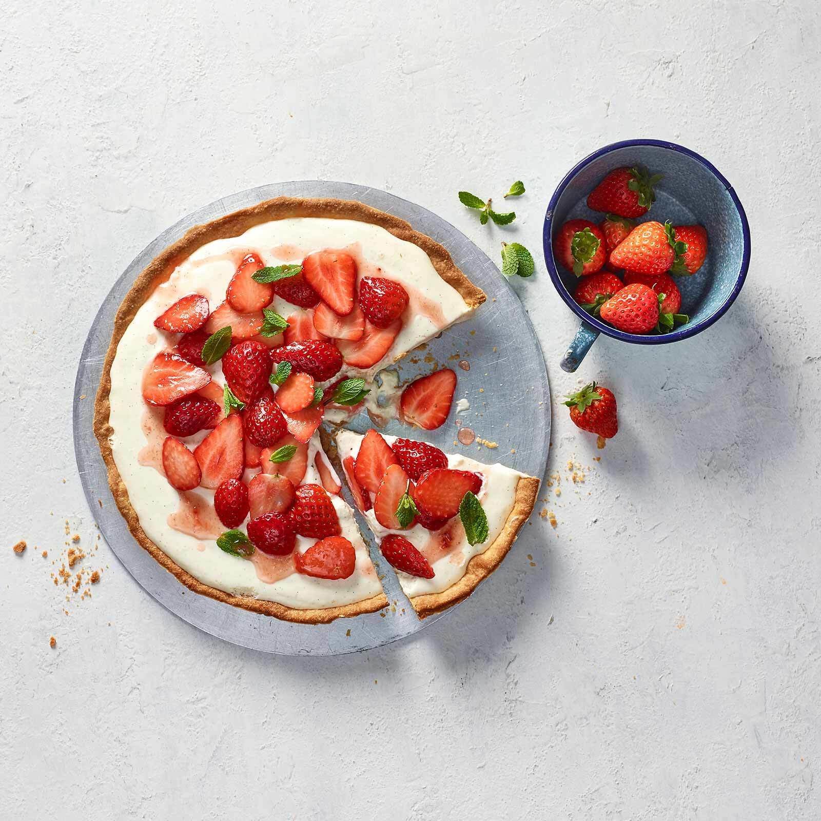 Erdbeer-Panna-cotta-Tarte