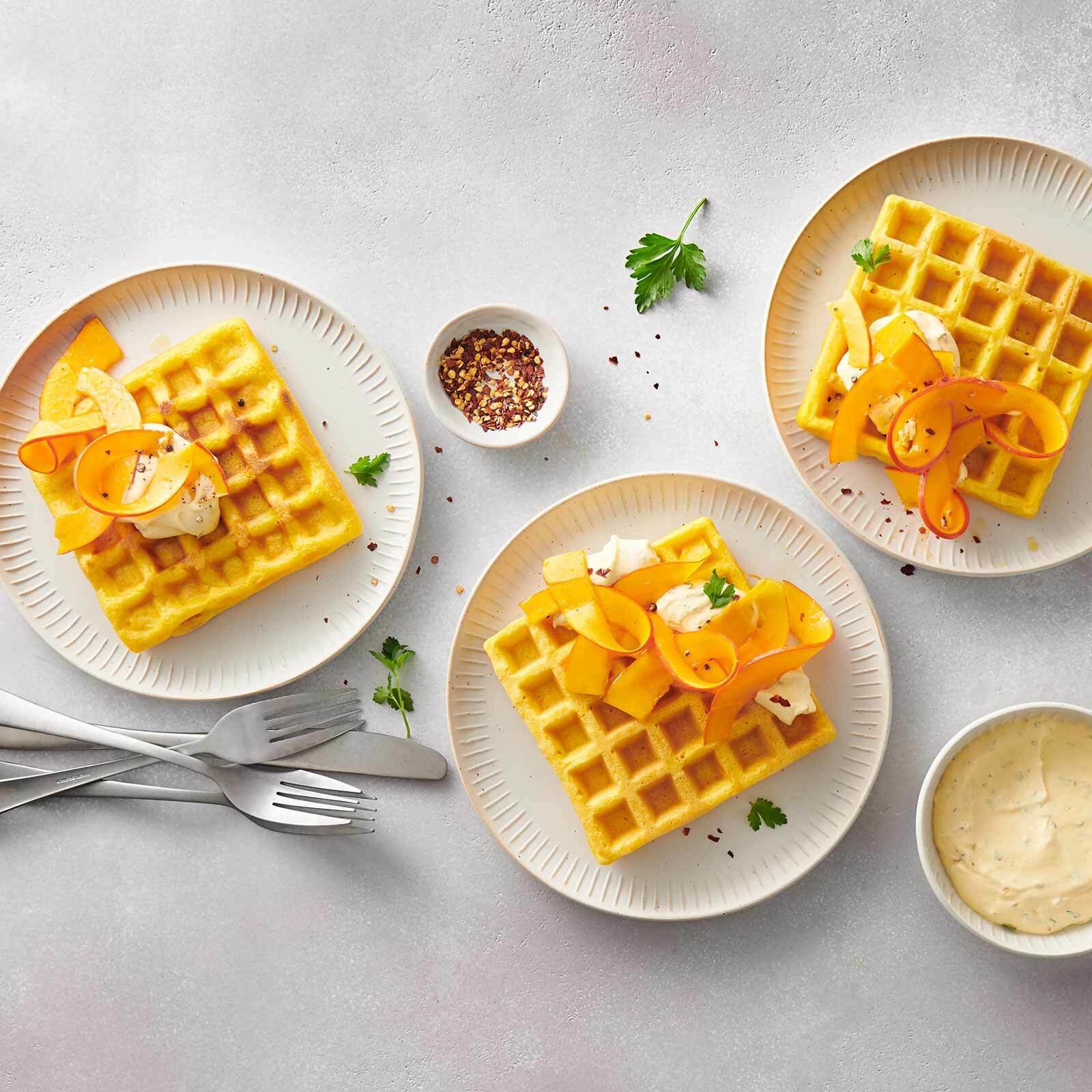 Kürbis-Waffeln