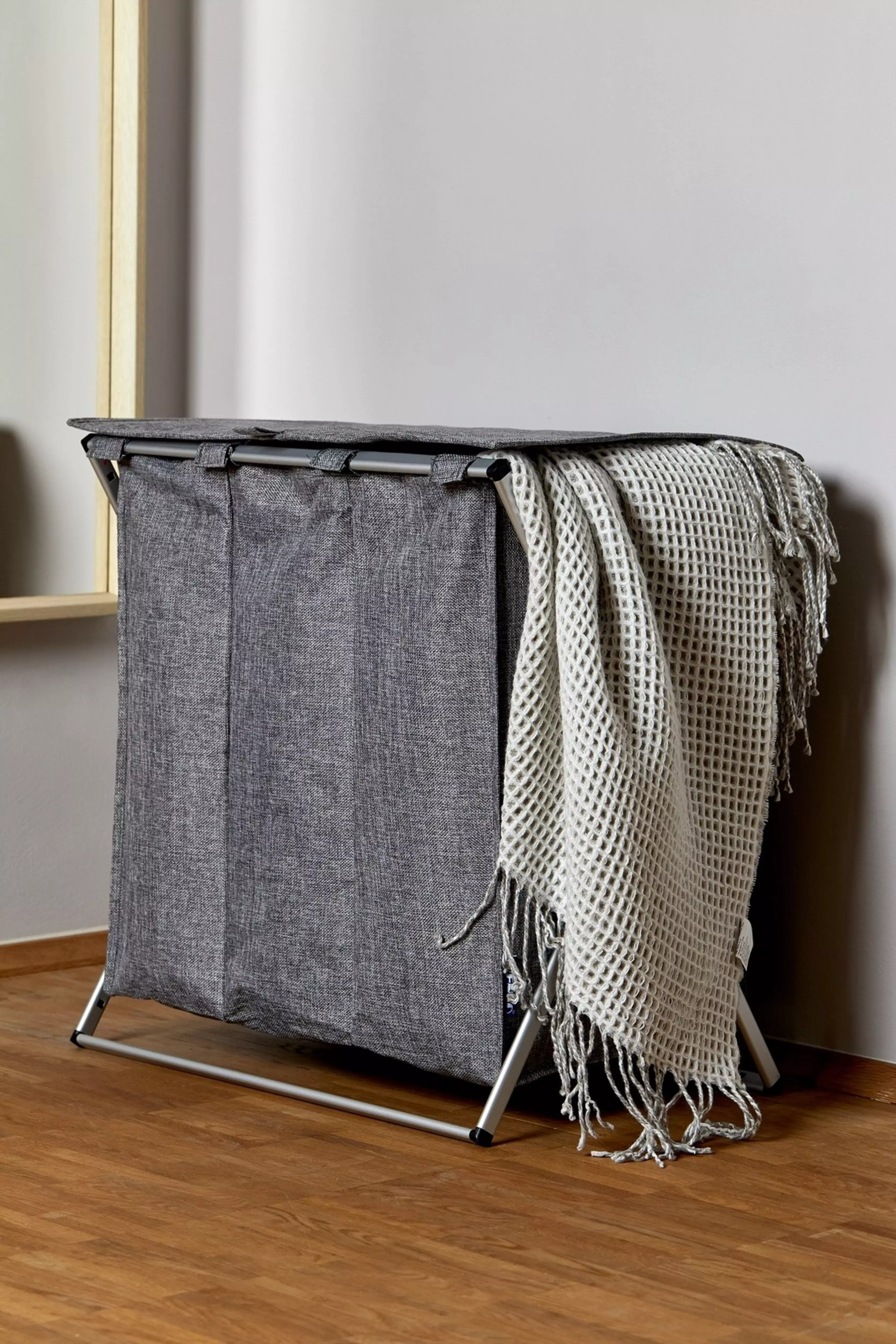 Wäschesammler Trio Top, grau meliert | Betty Bossi