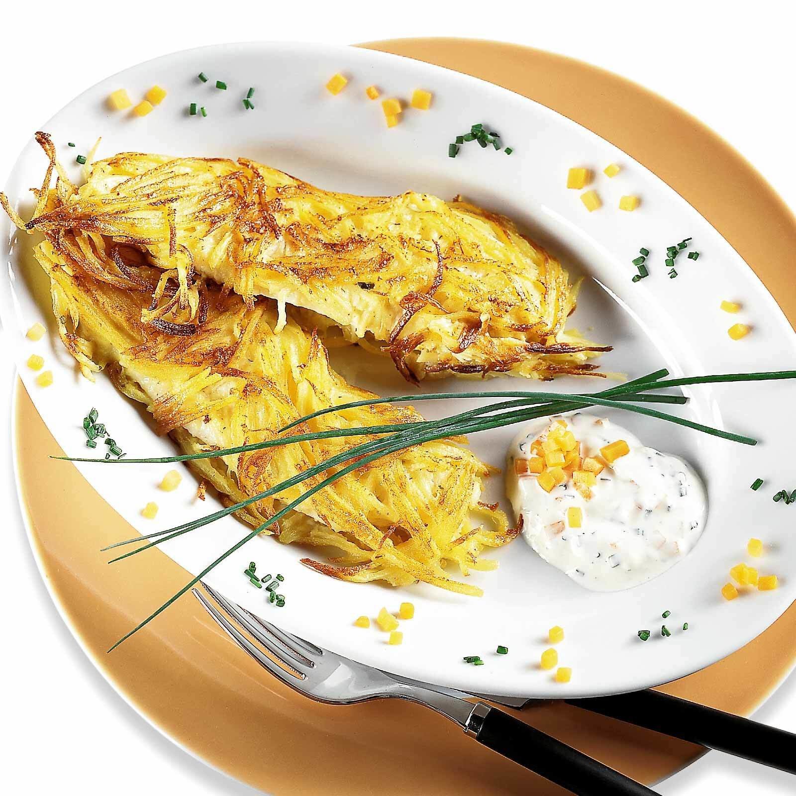 Fischfilets mit Kartoffelkruste