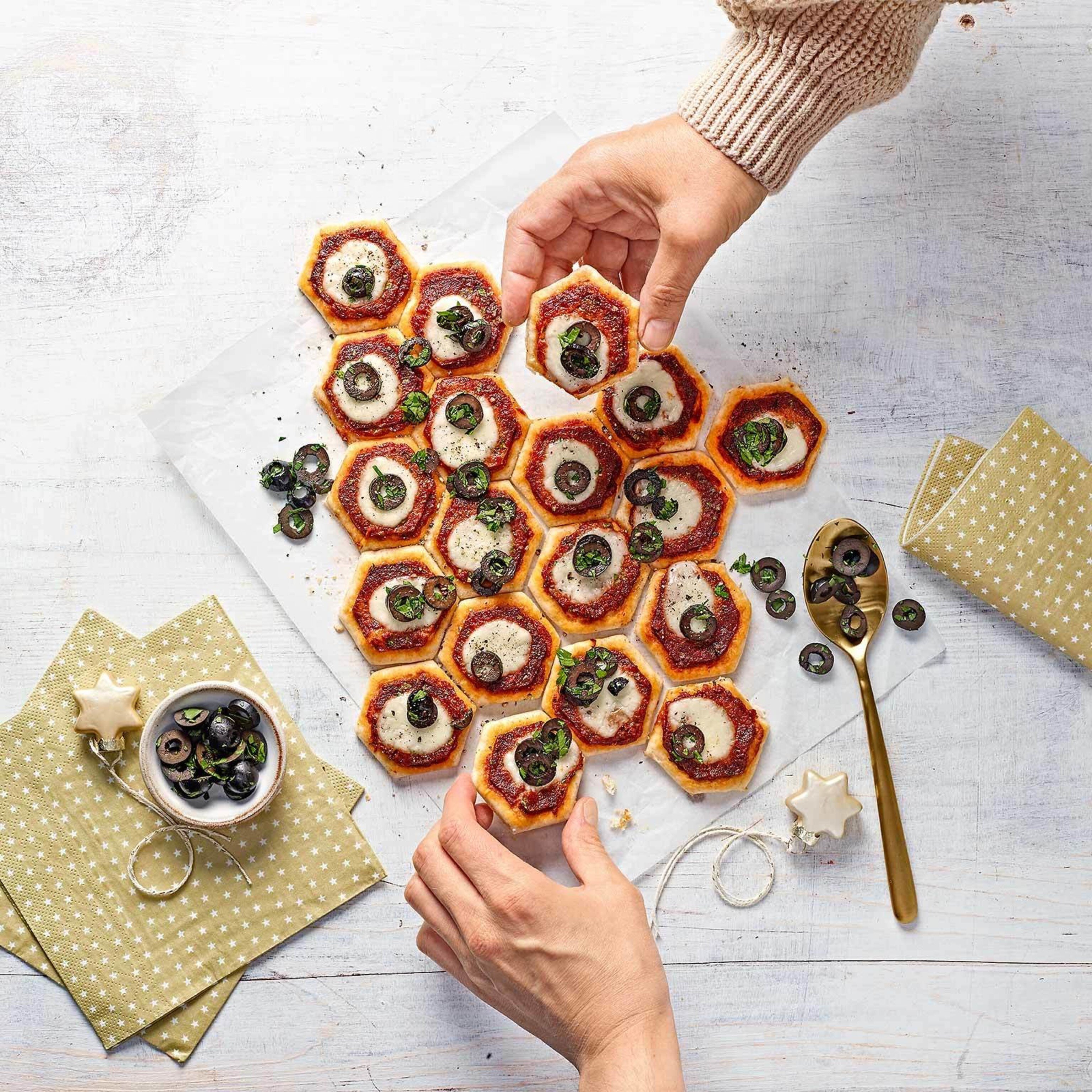 Sapin de mini-pizzas